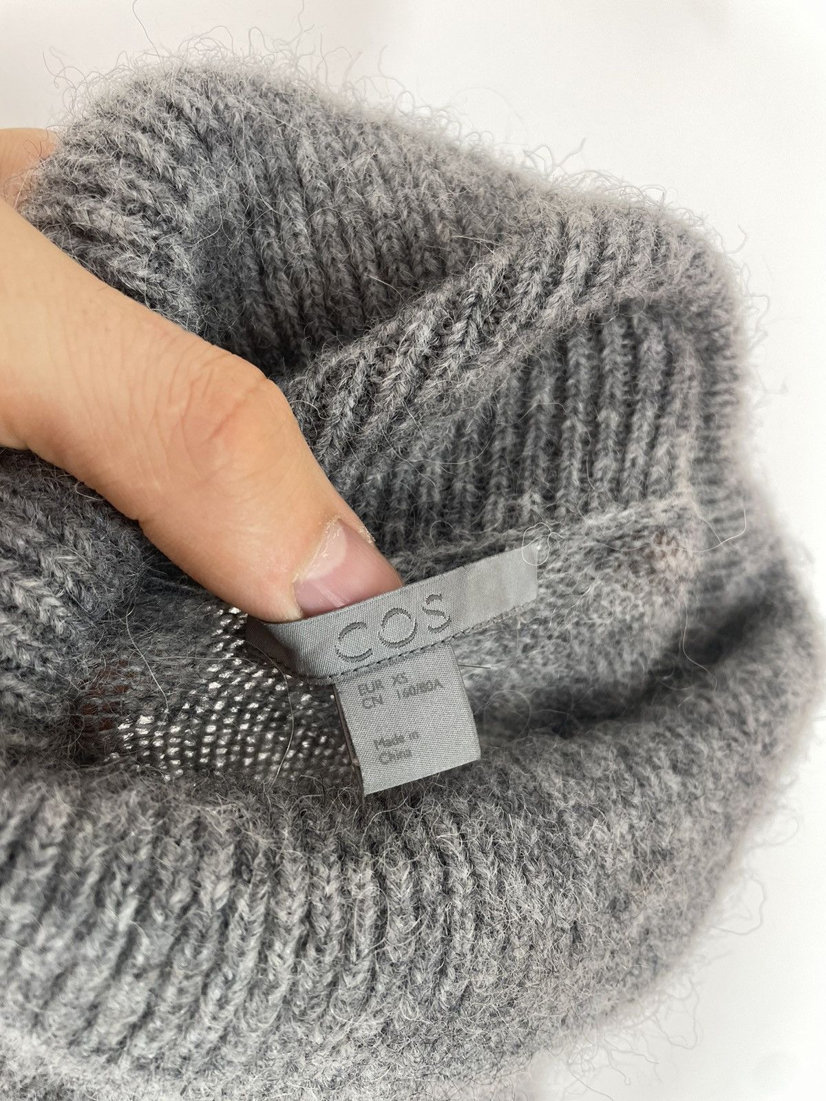 Cos COS turtleneck sweater Alpaca/wool/polyamide/Elastane grey Size XS / US 0-2 / IT 36-38 - 9 Thumbnail