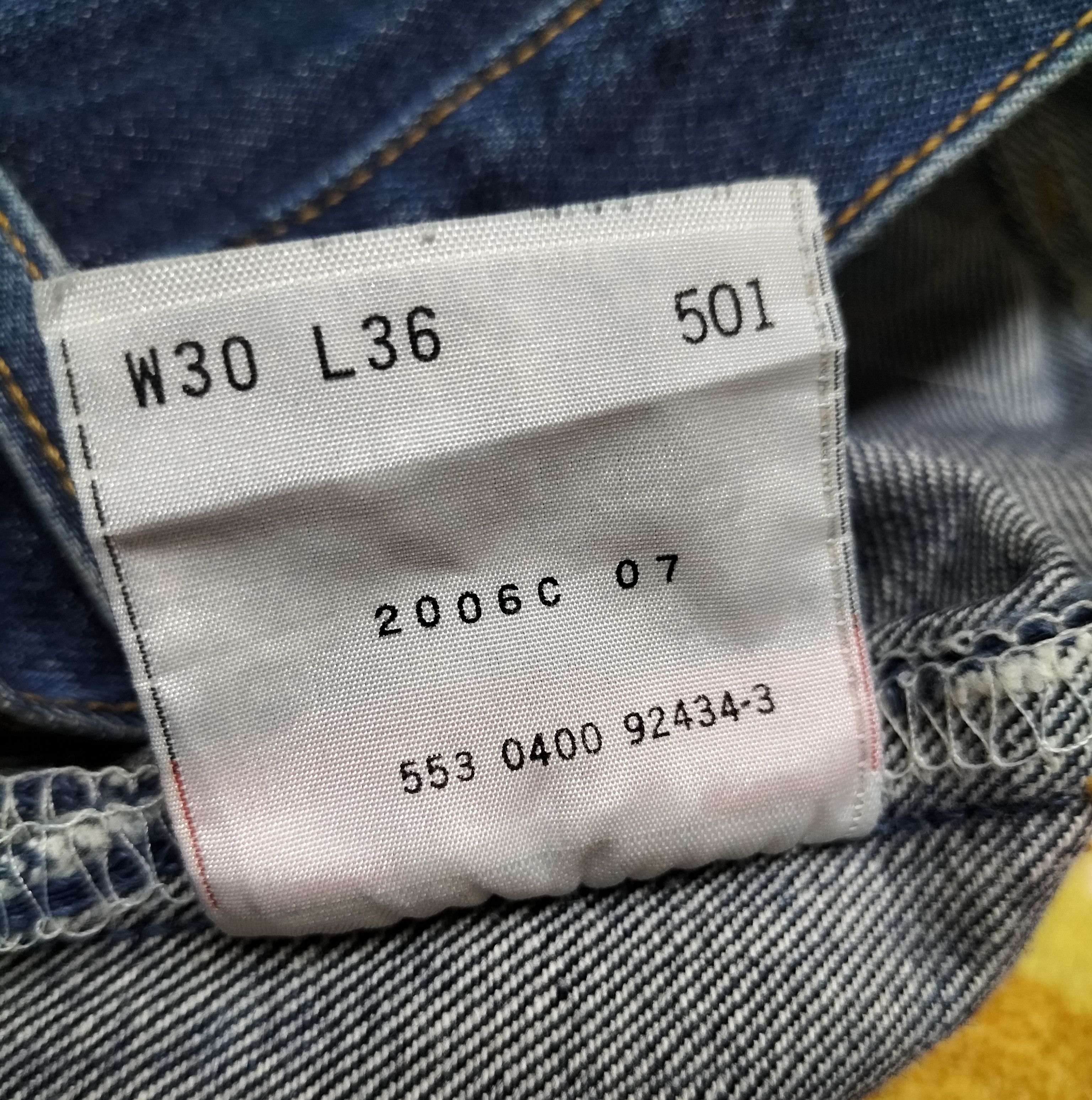 Levi's Vintage Clothing Vintage Levis 501xx natural fade distressed jeans Size US 29 - 16 Thumbnail