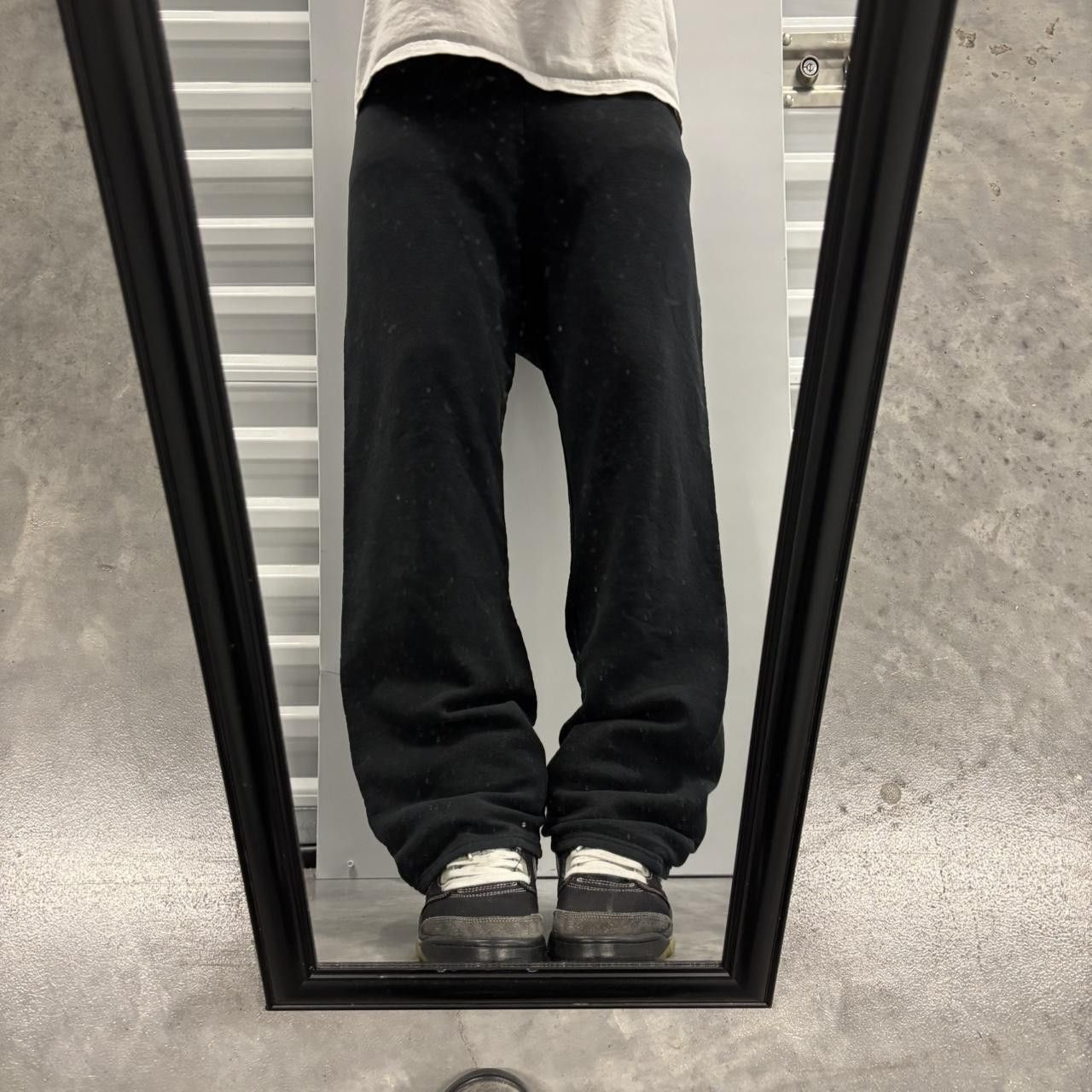 Japanese Brand × Vintage Crazy Vintage Y2K/2000s Black Essential Sweatpants! Size US 30 / EU 46 - 1 Thumbnail