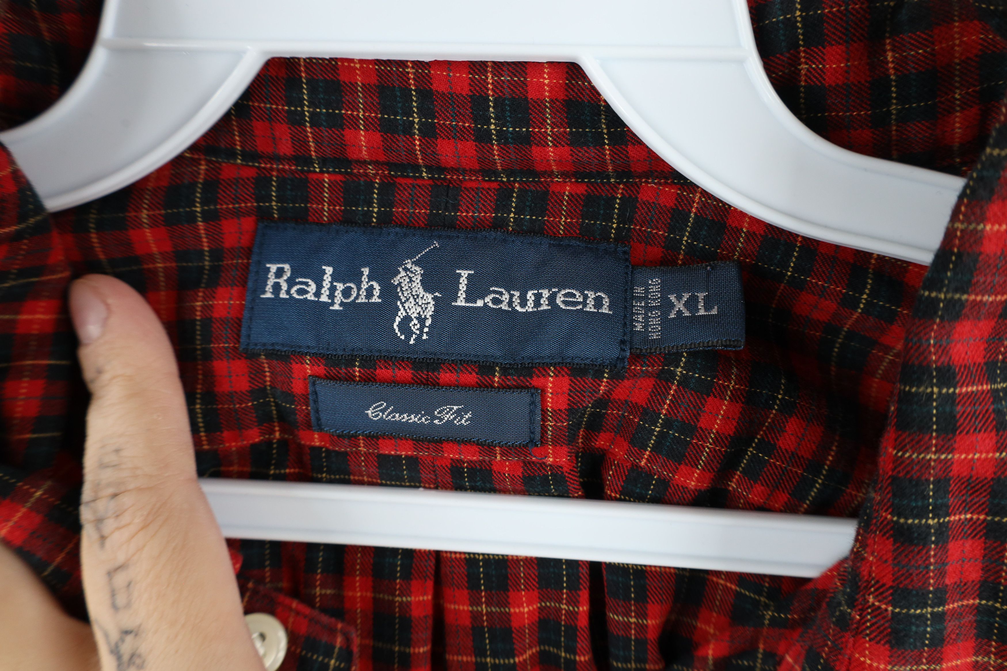 Ralph Lauren × Vintage Vintage 90s Ralph Lauren Fit Collared Button Down Shirt Size US XL / EU 56 / 4 - 5 Thumbnail