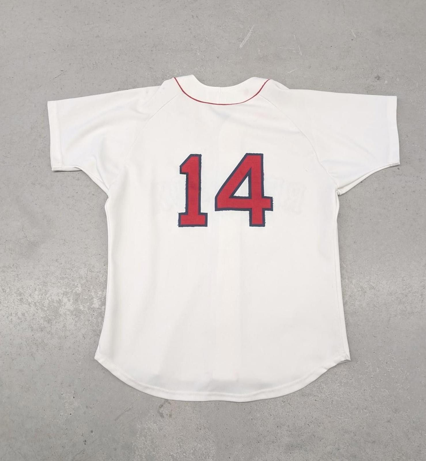 MLB Vintage 80s Boston Red Sox Sand Knit MLB Baseball Jersey Size US L / EU 52-54 / 3 - 3 Thumbnail