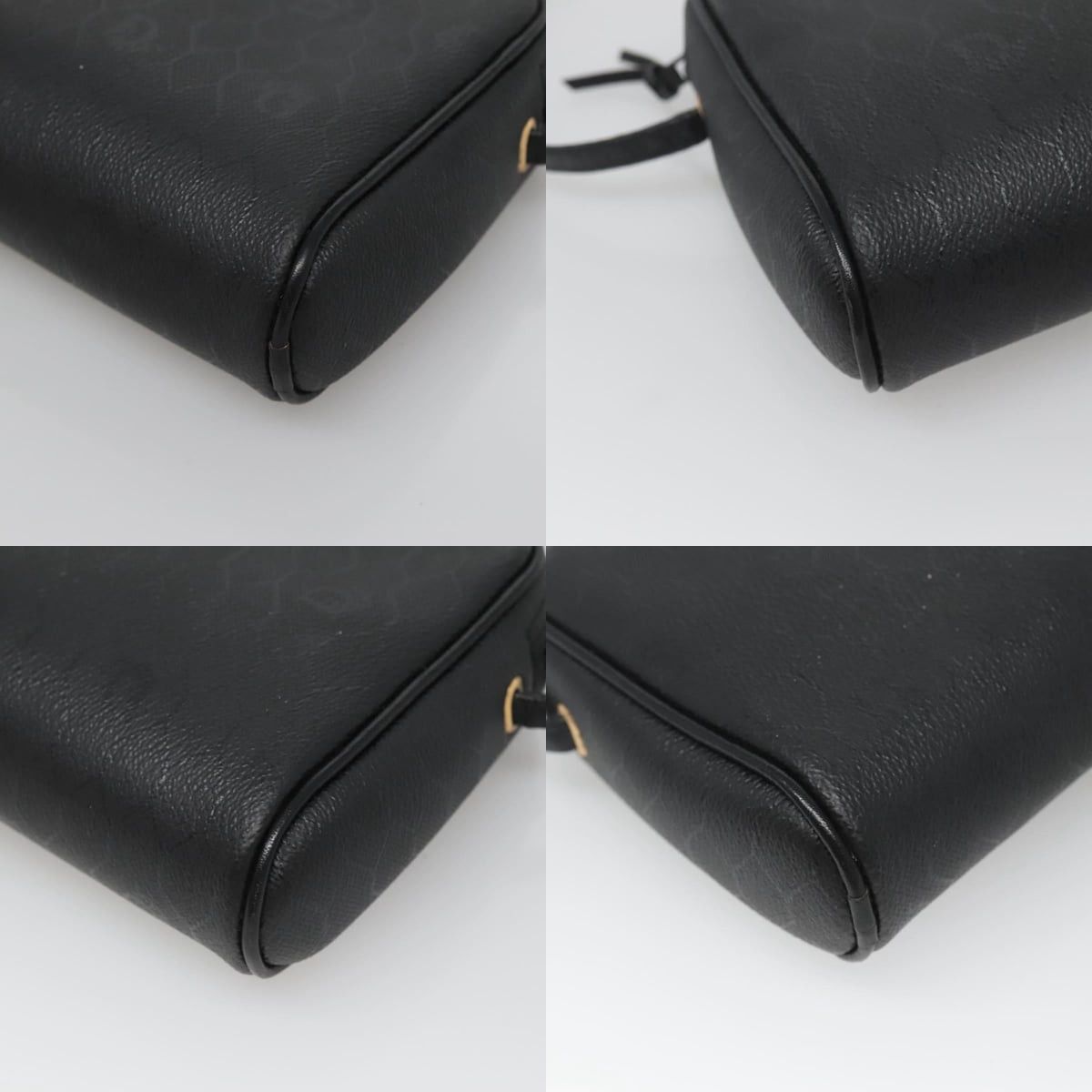 Dior DIOR Honeycomb Canvas Shoulder Bag Pvc Black Gold Size ONE SIZE - 10 Thumbnail