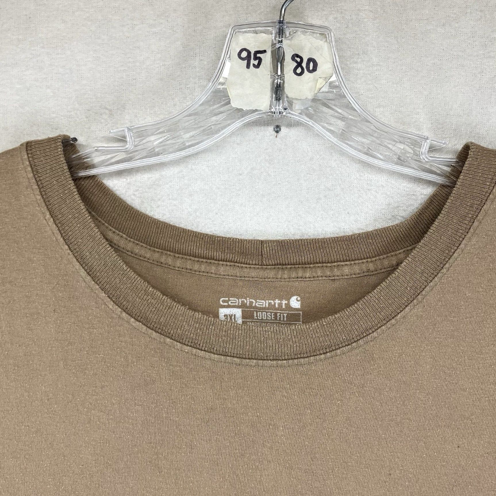 Carhartt Carhartt Mens T-Shirt 3XL Short Sleeve Crew Neck All Cotton Desert Sand Regular Fit Pockets Logo Vintage N/A Size US XXL / EU 58 / 5 - 4 Thumbnail