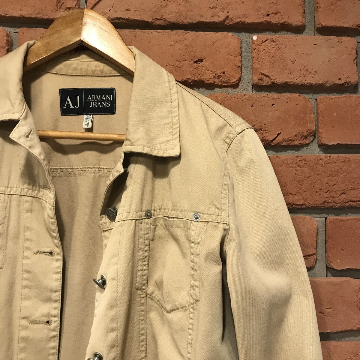 Giorgio Armani Armani jeans jacket beige camel with logo buttons light Size M / US 6-8 / IT 42-44 - 4 Thumbnail
