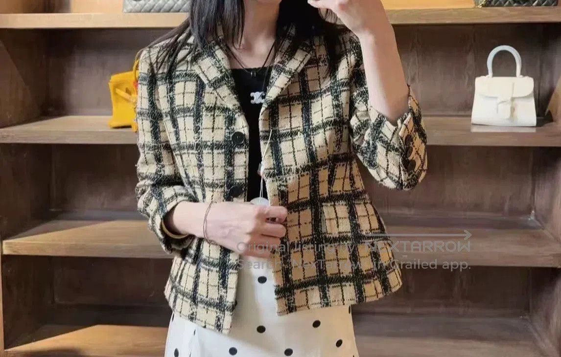 Dior Dior Tweed Check Blazer. Size XXS / US 00 / IT 34 - 1 Thumbnail