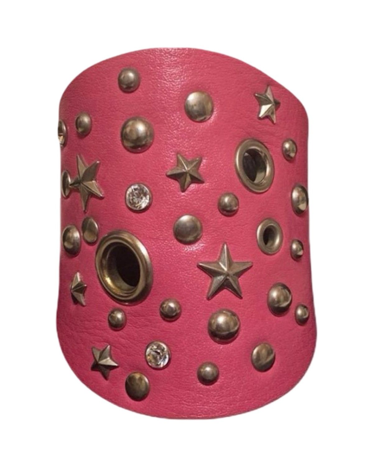 Hysteric Glamour Studded Punk Pink Leather Bracelet Size ONE SIZE - 1 Thumbnail