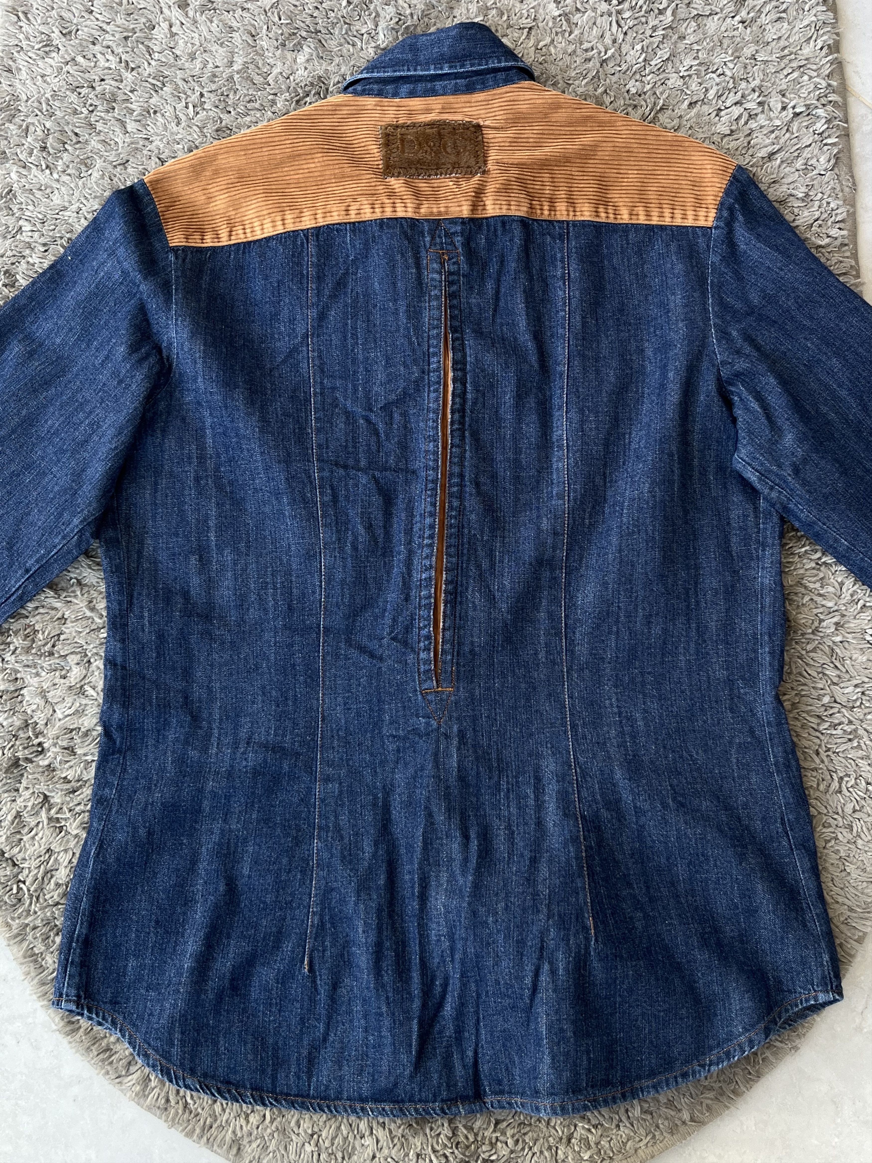 Dolce & Gabbana DOLCE&GABBANA Vintage Denim Corduroy Shirt 2000s Size US L / EU 52-54 / 3 - 7 Thumbnail