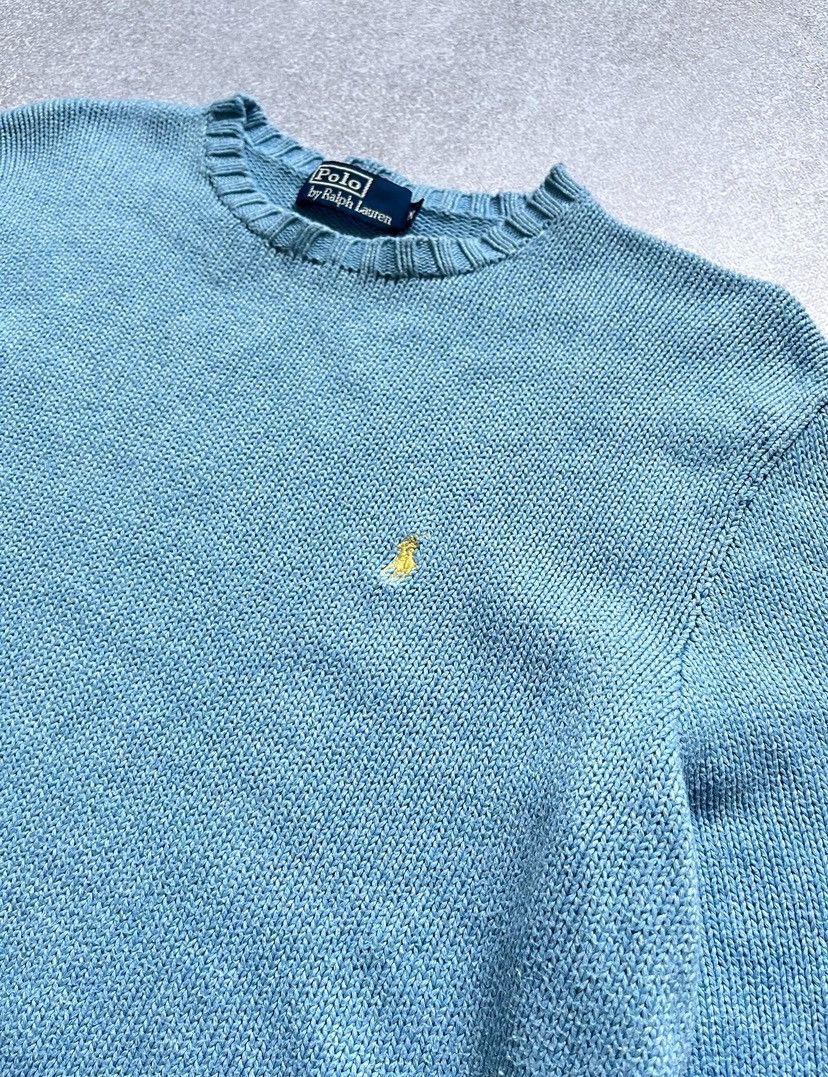 Polo Ralph Lauren Vintage Polo Ralph Lauren Blue Knit Sweater Y2K M Size US M / EU 48-50 / 2 - 4 Thumbnail