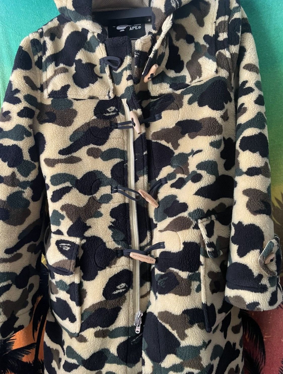 Bape Bape yellow camo parka boa fleece Size US S / EU 44-46 / 1 - 3 Thumbnail