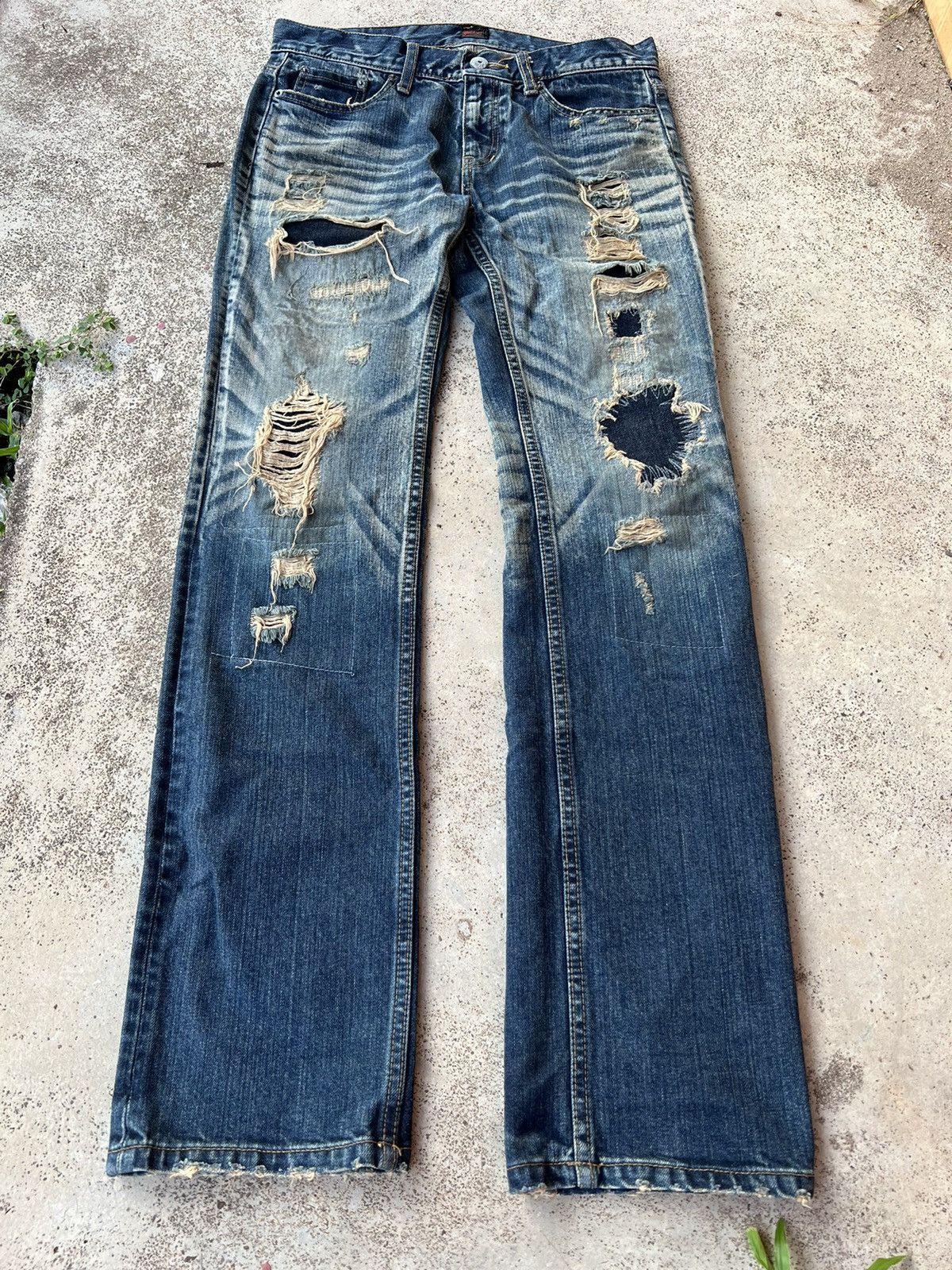 If Six Was Nine × JACKROSE JACK ROSE DISTRESSED RIPPED PUNK JEANS Size US 31 - 1 Thumbnail