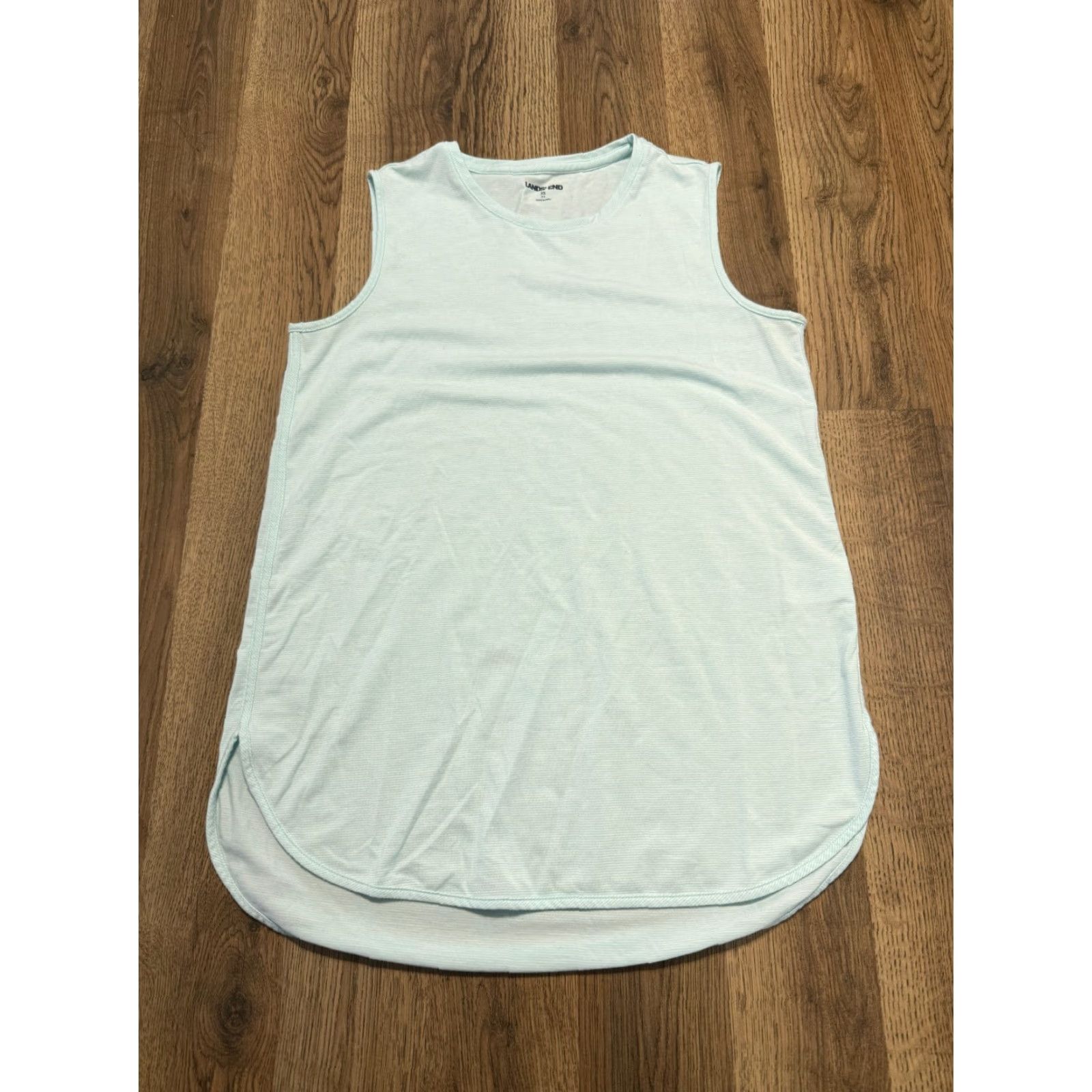 Lands' End Lands' End Tank Top Women's XS Blue Sleeveless Round Neck Cotton Knit Shirt Adult XS Ladies Tank Top Regular Fit T-Shirt Casual Size XS / US 0-2 / IT 36-38 - 2 Thumbnail