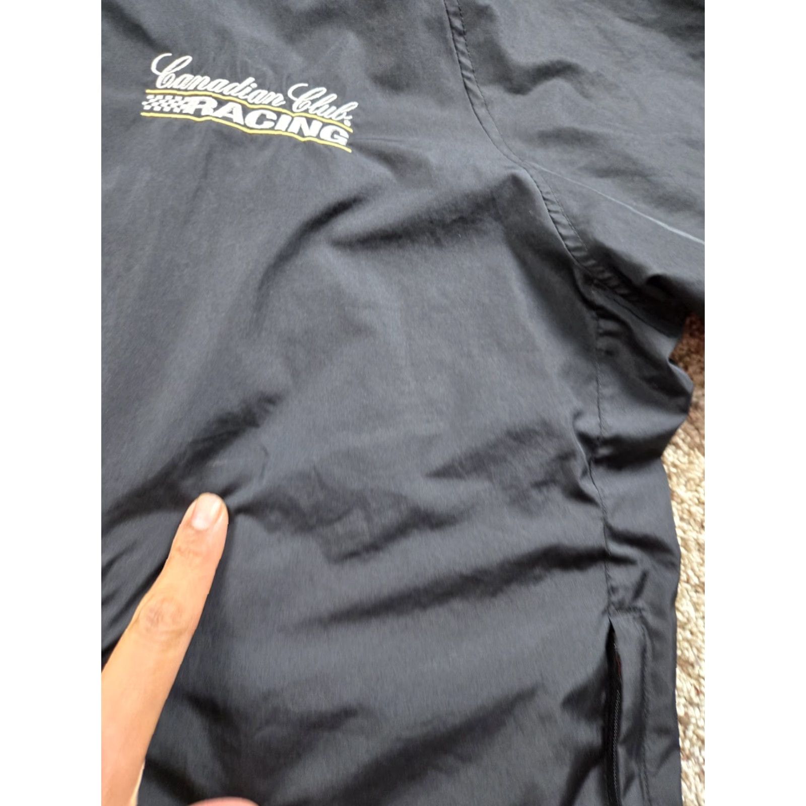 Vintage VINTAGE Canadian Club Racing Jacket XL Mens Black Windbreaker - North End Size US XL / EU 56 / 4 - 4 Thumbnail