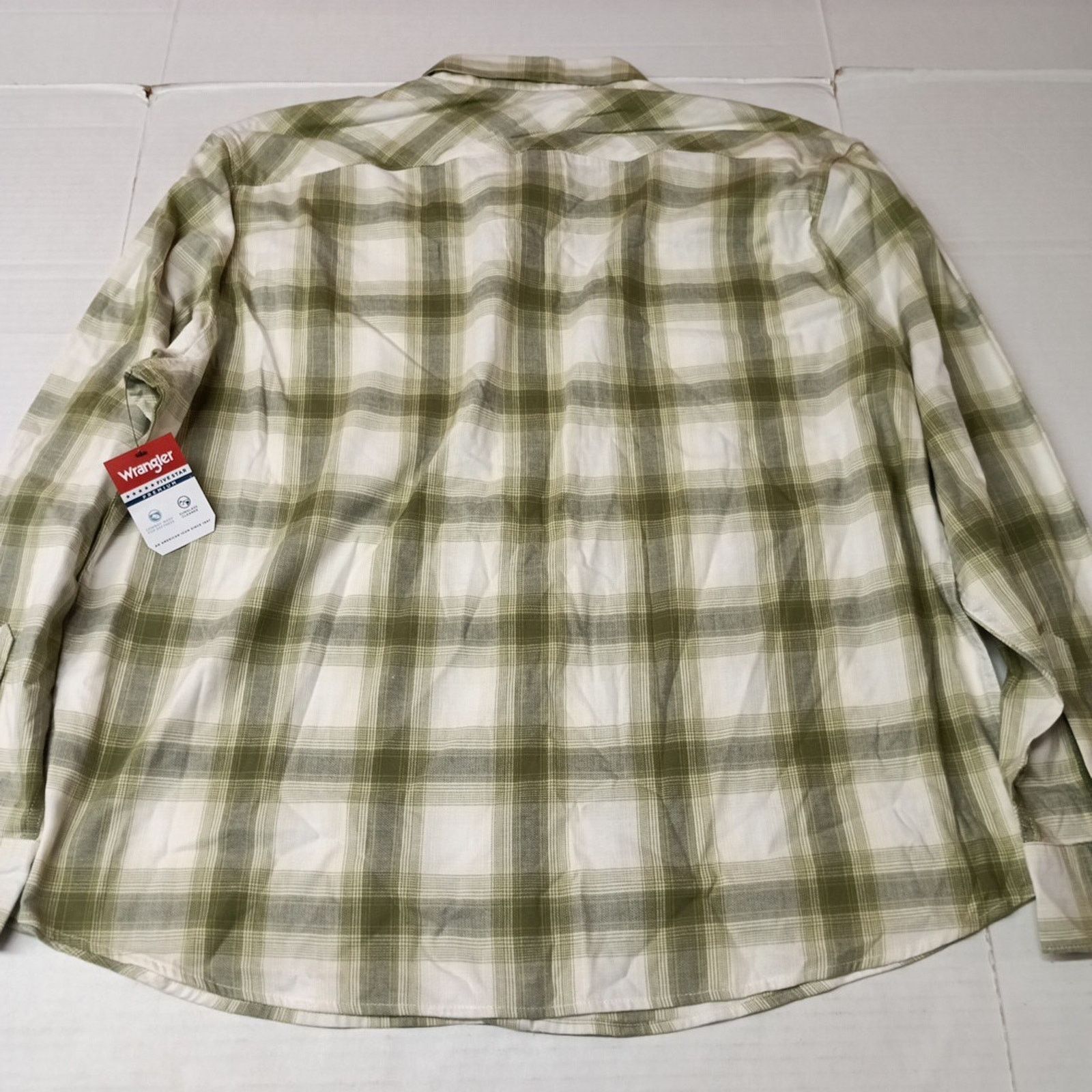 Wrangler Wrangler Cowboy Wash Twill Shirt Men's 2XL Loden Green Plaid Size US XXL / EU 58 / 5 - 8 Thumbnail