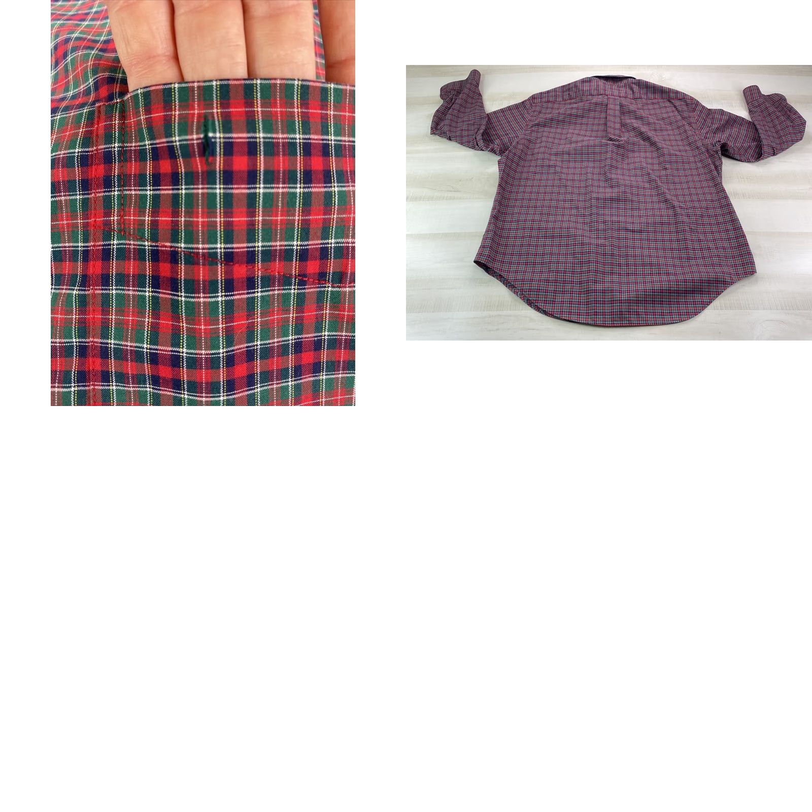 Ralph Lauren Lauren Ralph Lauren Dress Shirt Mens Red Plaid Non-Iron 17 34/35-12077 Size 46R - 8 Thumbnail