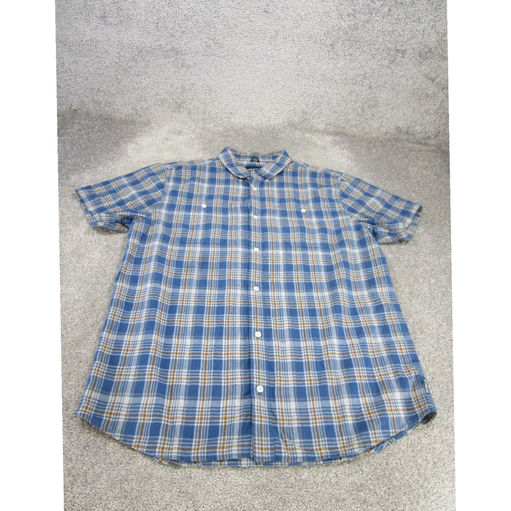 Prana Prana Mens Large XL Blue Plaid Button Up Outdoor Shirt Size US L / EU 52-54 / 3 - 1 Thumbnail