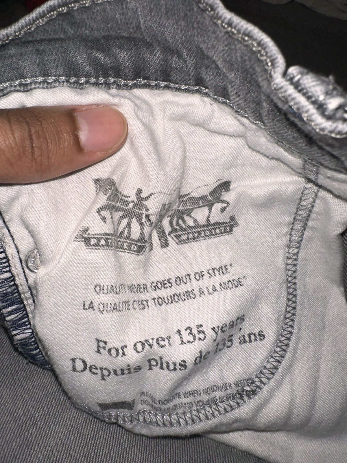 Levi's Levi’s Grey 510 Denim Jeans Size US 33 - 4 Thumbnail