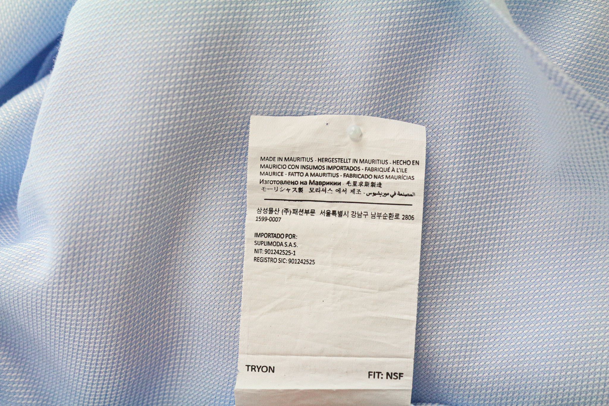 Suitsupply 43/17 Slim Blue Cotton Cutaway Twill Shirt 78345 Size 42R - 6 Thumbnail