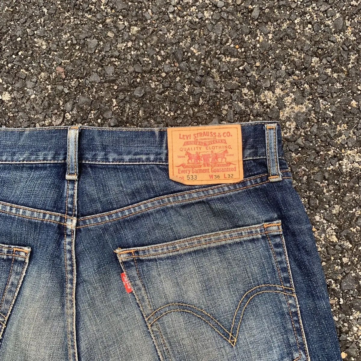 Levi's DISTRESSED DENIM🔥Levi’s 533 Jeans 35x30 Mudwash Faded Pants Size US 35 - 12 Thumbnail