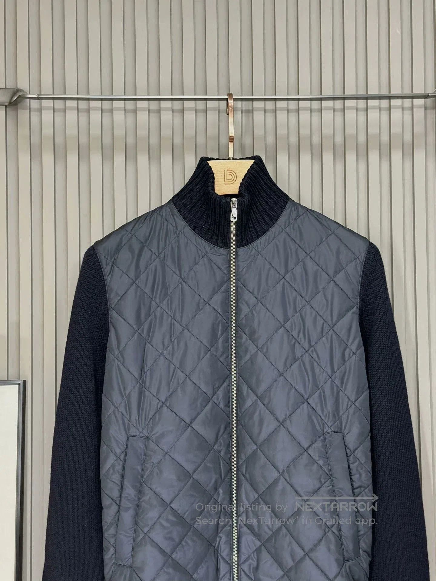 Prada PRADA Navy Knit Paneled Jacket. Size US S / EU 44-46 / 1 - 4 Thumbnail