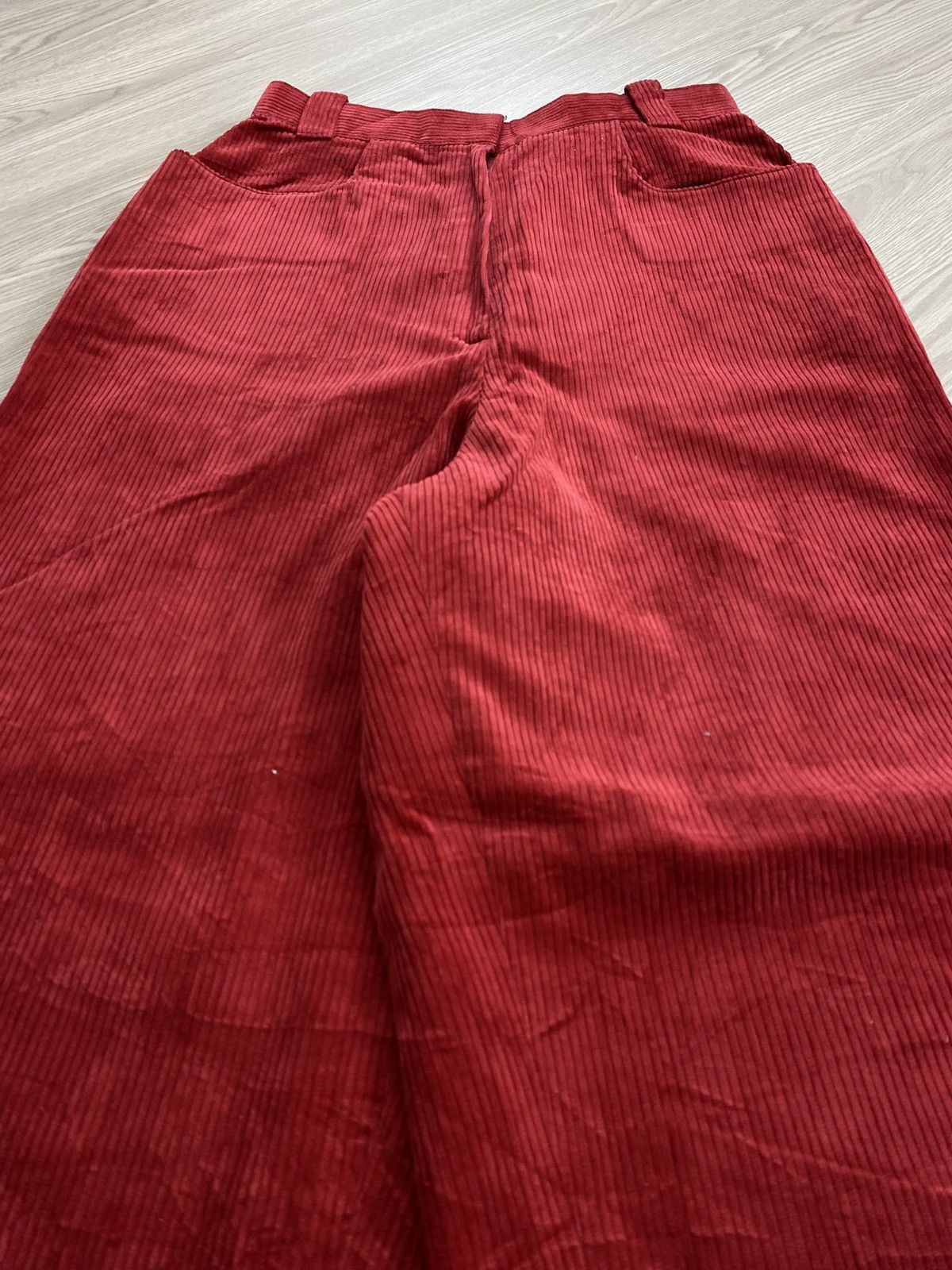 Christian Dior Monsieur 1990s Vintage Christian Dior Sport Red Corduroy Baggy Pants Size 38" / US 16 / IT 52 - 6 Thumbnail