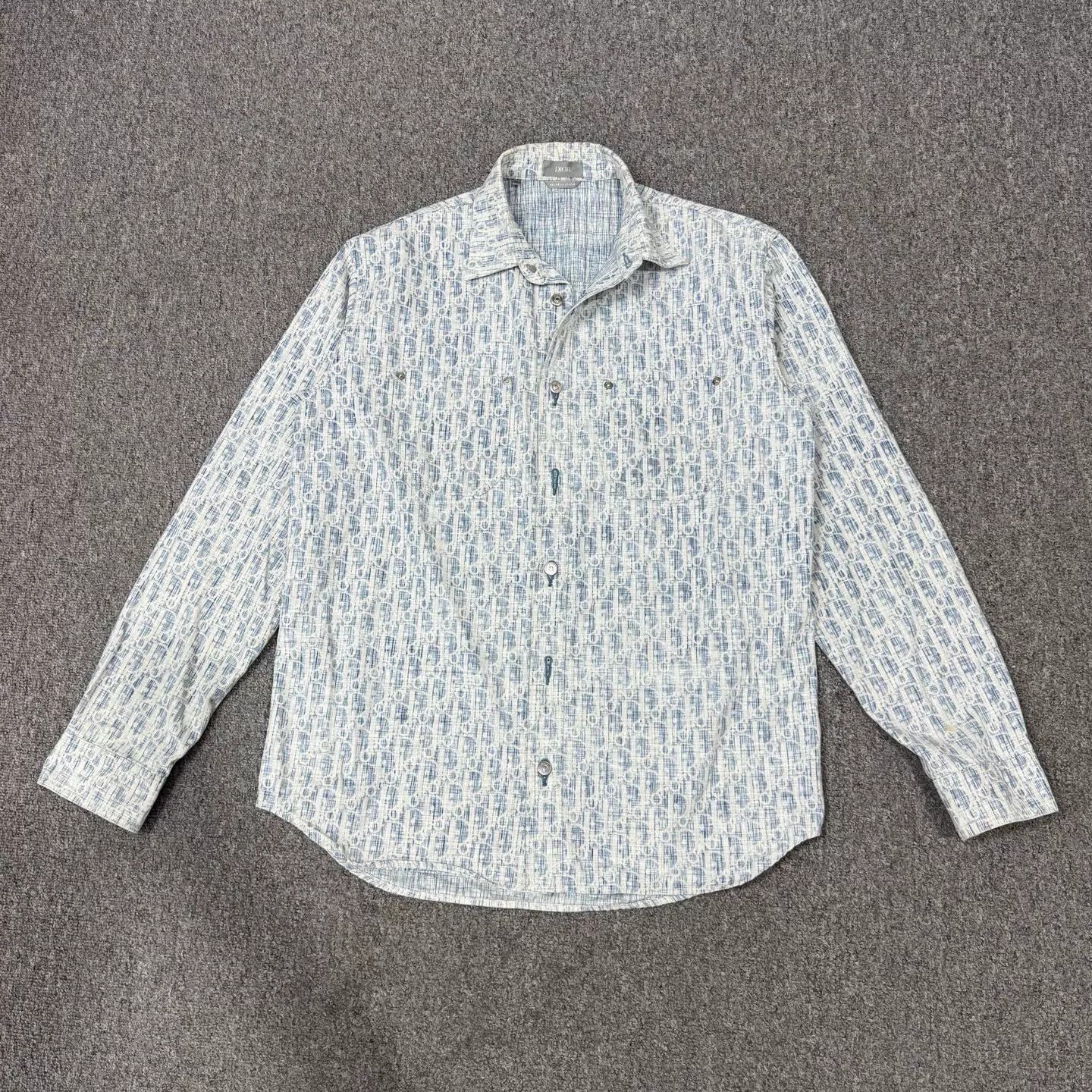 Dior Dior Oblique Monogram Denim Shirt Size 38 99 New Size US S / EU 44-46 / 1 - 1 Thumbnail