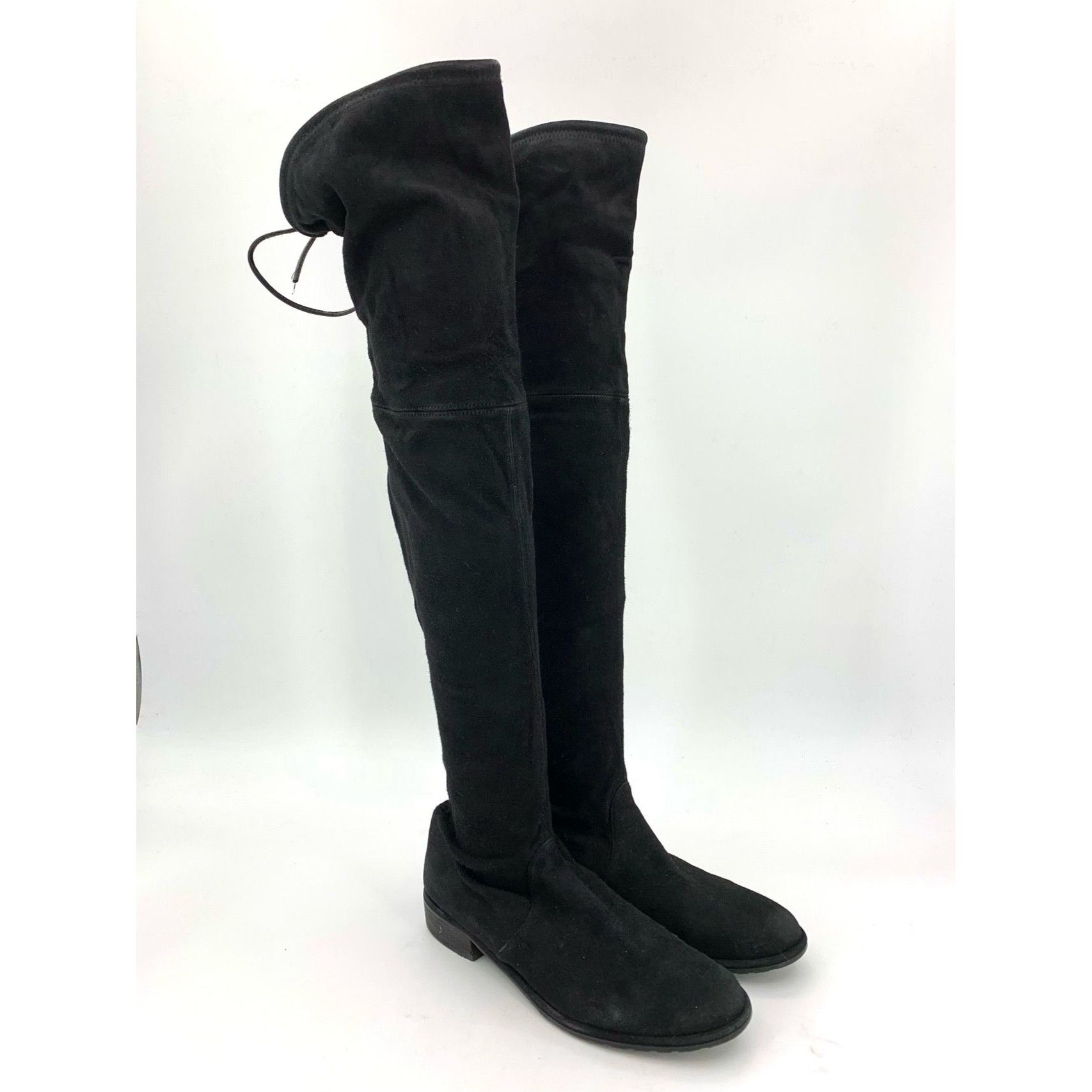 Stuart Weitzman Stuart Weitzman Womens Suede Over-The-Knee Flat Boots Black Size US 7.5 / IT 37.5 - 7 Thumbnail