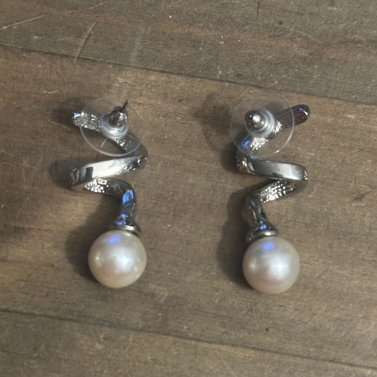 Other Spiral pearl drop earrings Size ONE SIZE - 3 Thumbnail