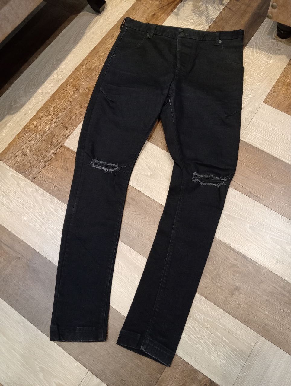 RIPVANWINKLE RIPVANWINKLE JAPAN BLACK CURVE STRETCH PANTS Size US 34 / EU 50 - 2 Thumbnail