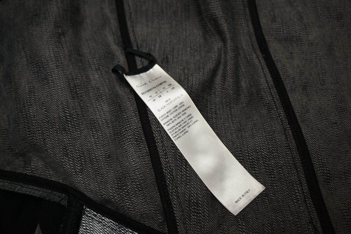 Rick Owens Rick Owens SS19 Babel Hybrid Denim-Paneled Blazer Size 42R - 5 Thumbnail