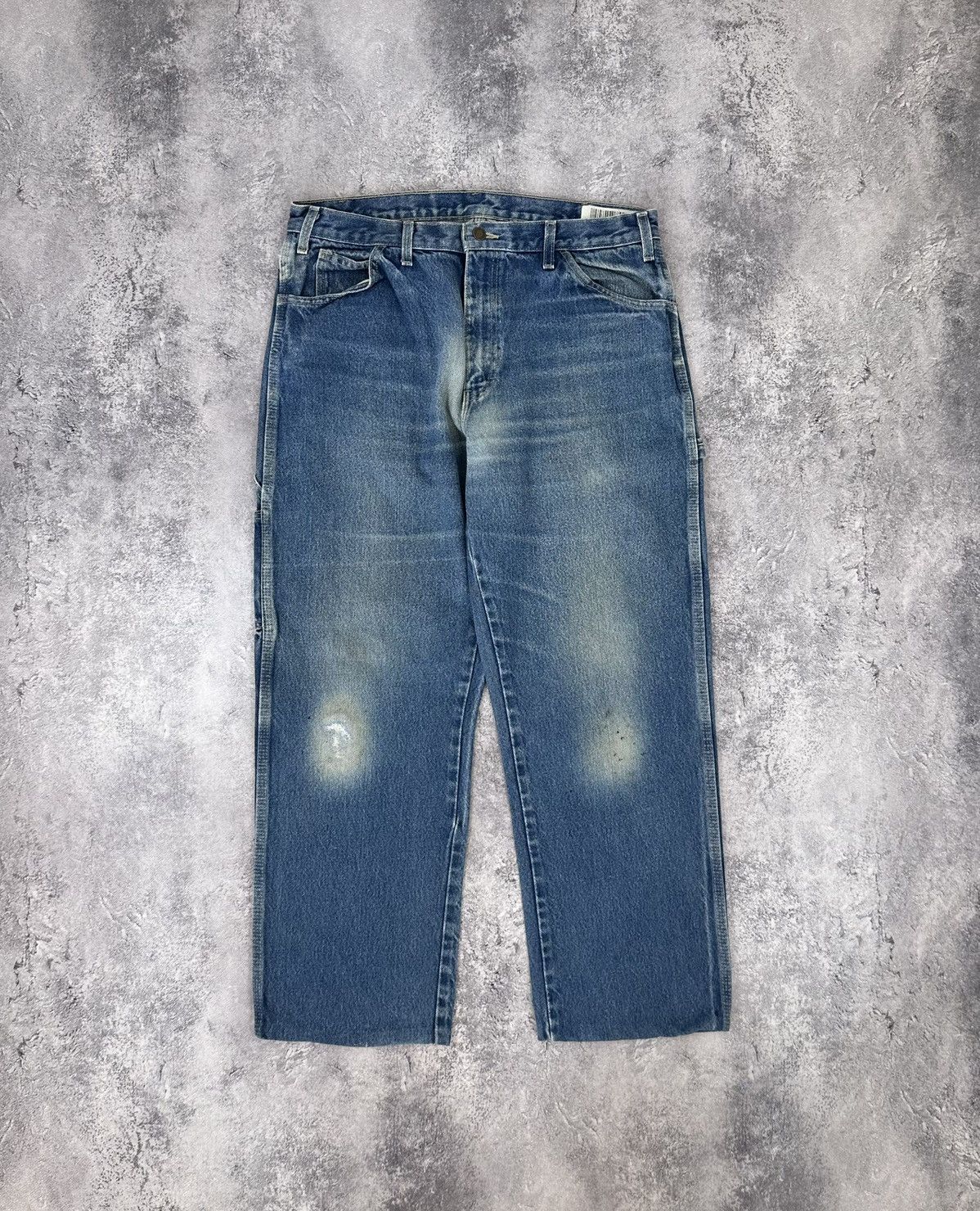 Dickies Vintage Dickies Stone Washed Denim Carpenter USA Work Pants Size US 36 / EU 52 - 2 Thumbnail
