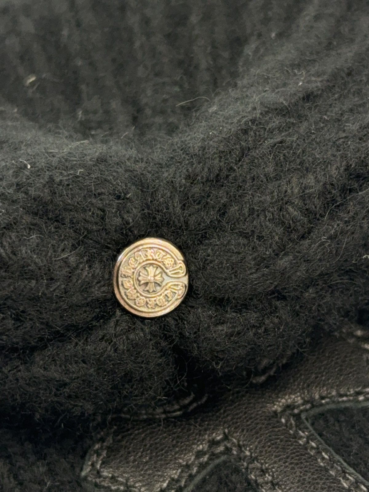 Chrome Hearts LEATHER CROSS PATCH BEANIE ‼️RARE‼️ Size ONE SIZE - 4 Thumbnail