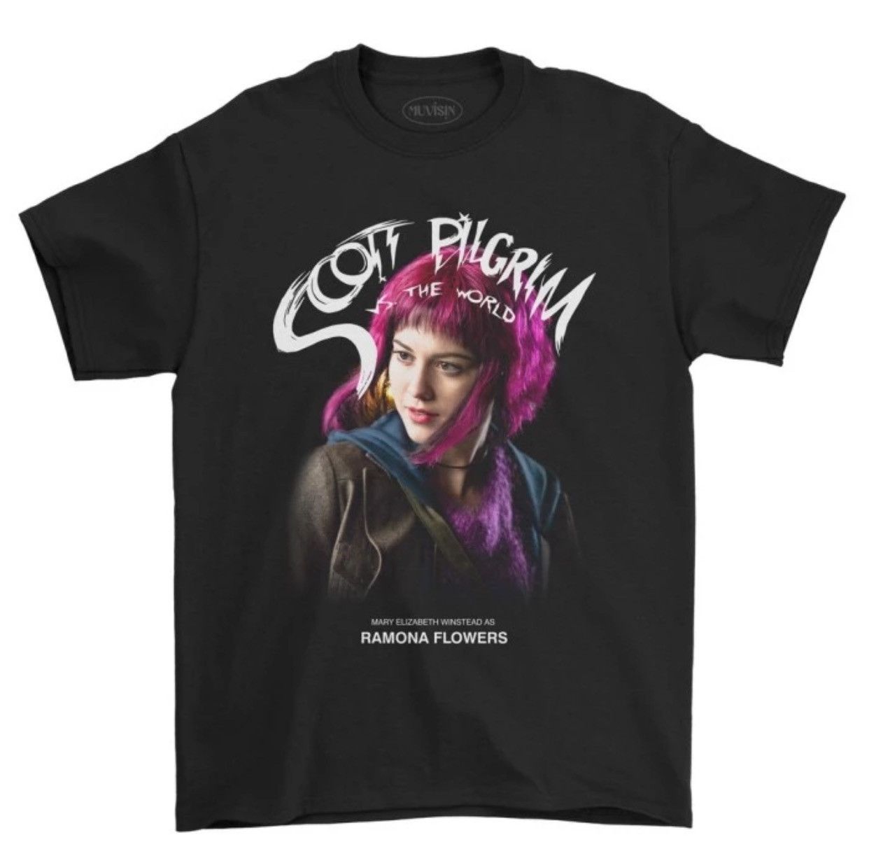 Japanese Brand Fan Made Scott Pilgrim Vs The World Ramona Flowers MovieTee Size US L / EU 52-54 / 3 - 1 Thumbnail