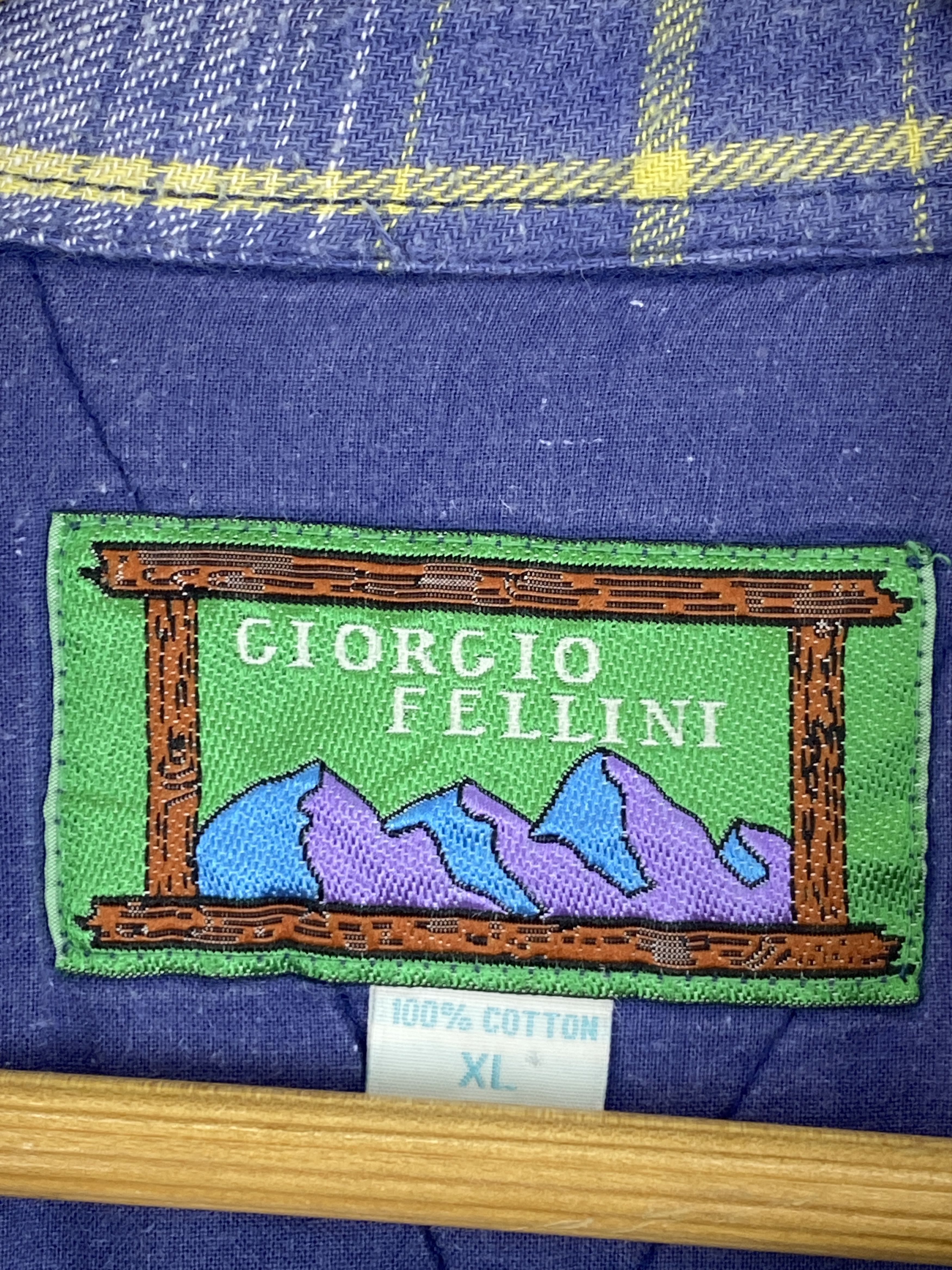 Designer × Vintage Vintage Giorgo Fellini Shadow Plaid Flannel Jacket MJ0057 Size US XL / EU 56 / 4 - 5 Thumbnail