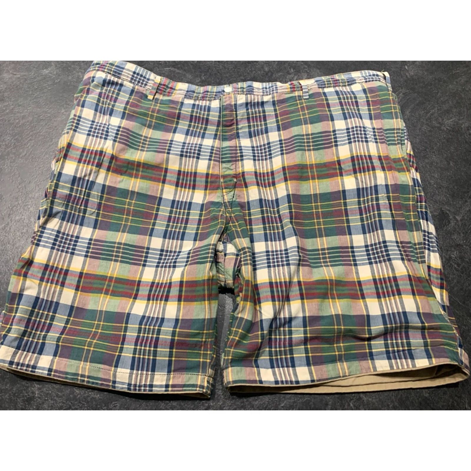 Polo Ralph Lauren VINTAGE Polo Ralph Lauren Reversible Shorts Men 46 Big & Tall Chino Outdoor Plaid Khaki Size US XXL / EU 58 / 5 - 5 Thumbnail