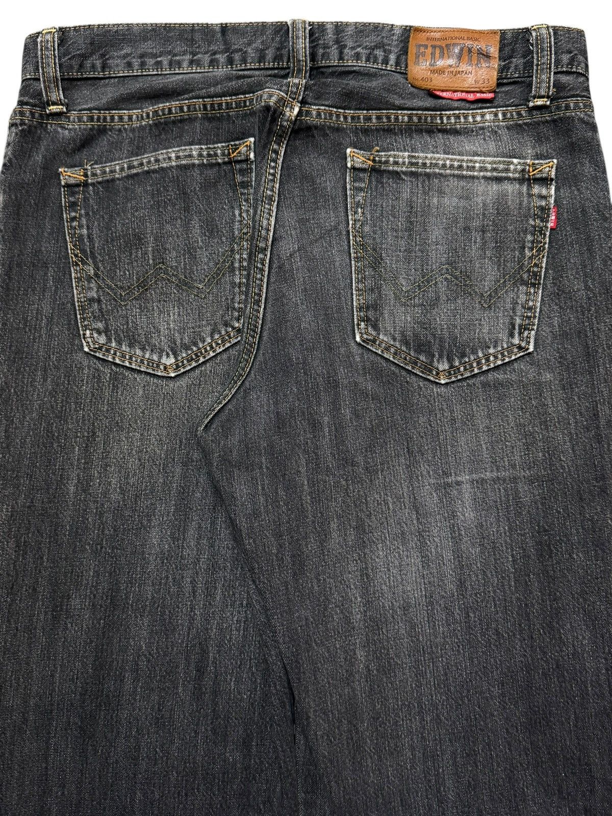 Edwin Vintage 90s Japan Edwin 403 Denim Faded Wash Straight Leg Size US 33 - 5 Thumbnail