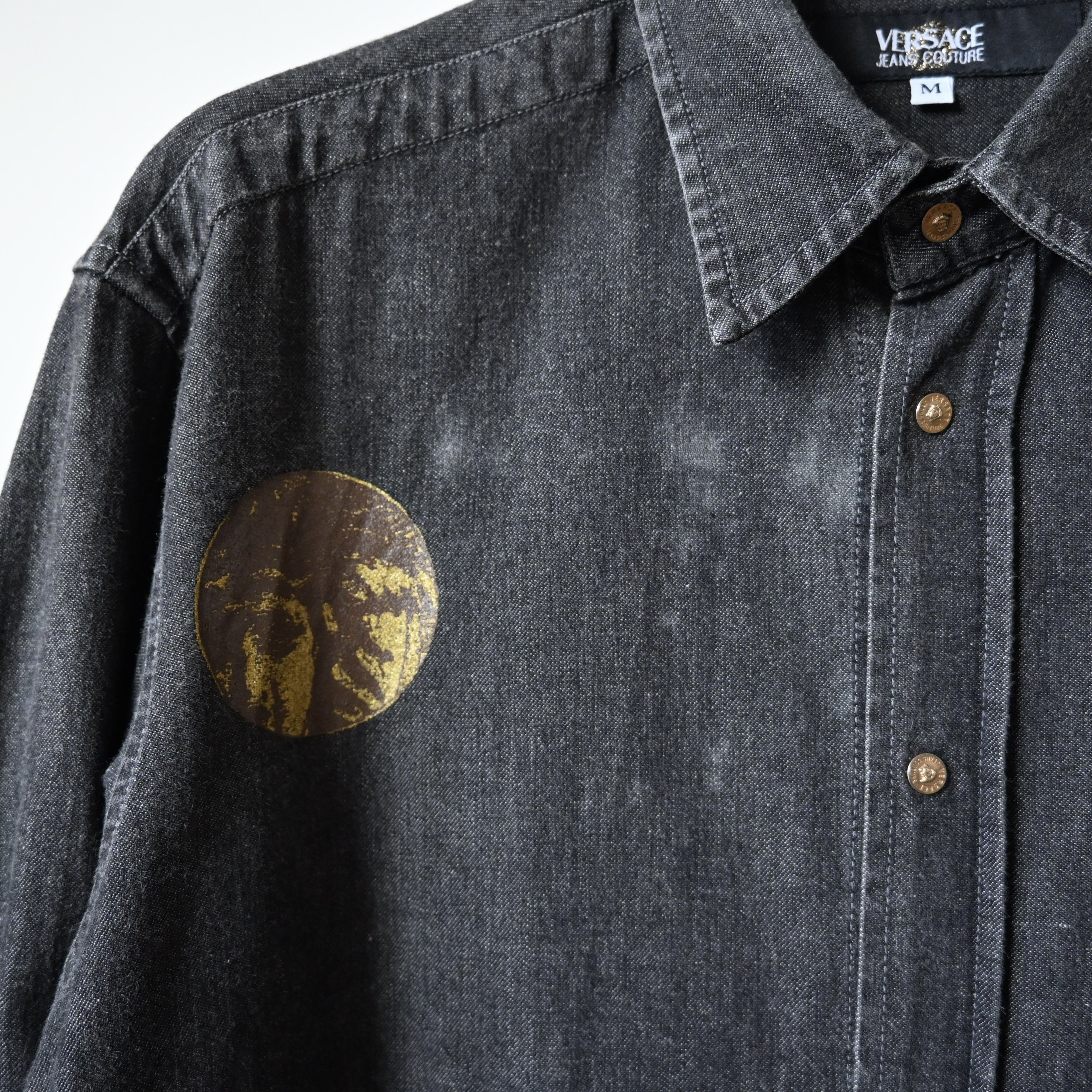 Versace Jeans Couture VTG 2000s VERSACE JEANS COUTURE denim shirt made in Italy Size US M / EU 48-50 / 2 - 7 Thumbnail