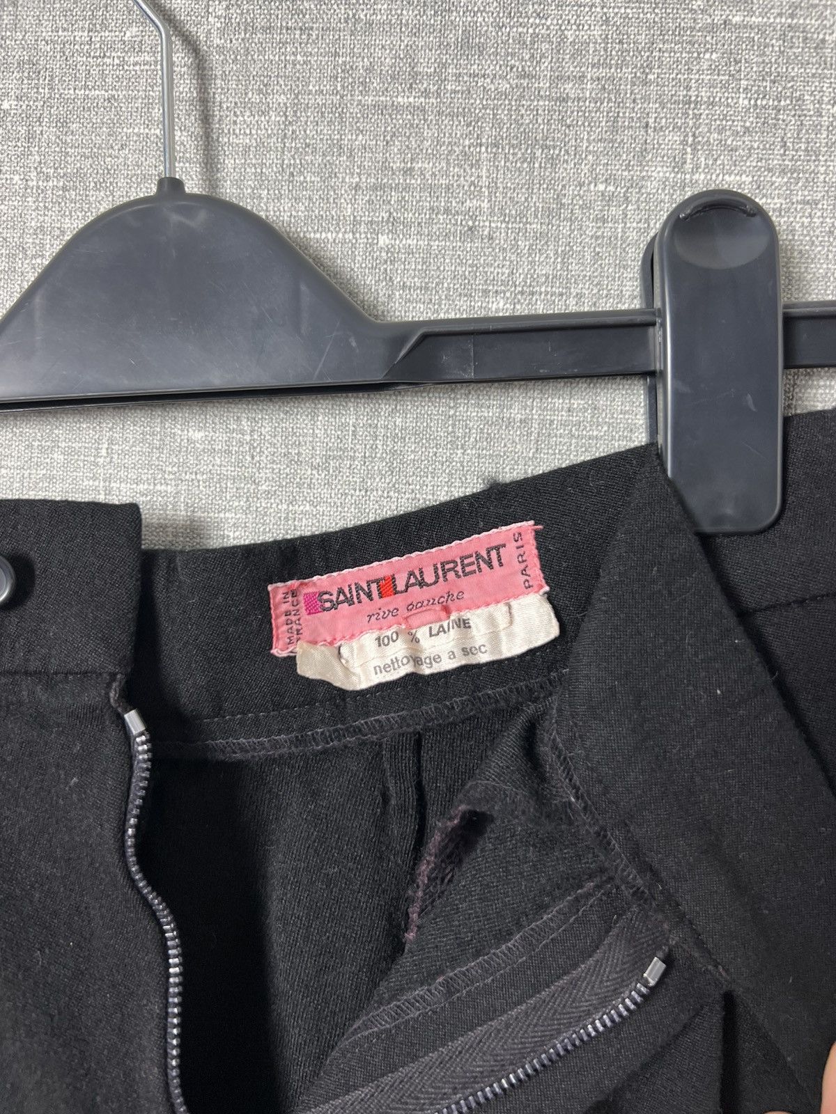 Saint Laurent Paris 70s Saint Laurent High Waist Wide Leg Wool Palazzo Trousers Size 25" / US 0 / IT 36 - 17 Thumbnail