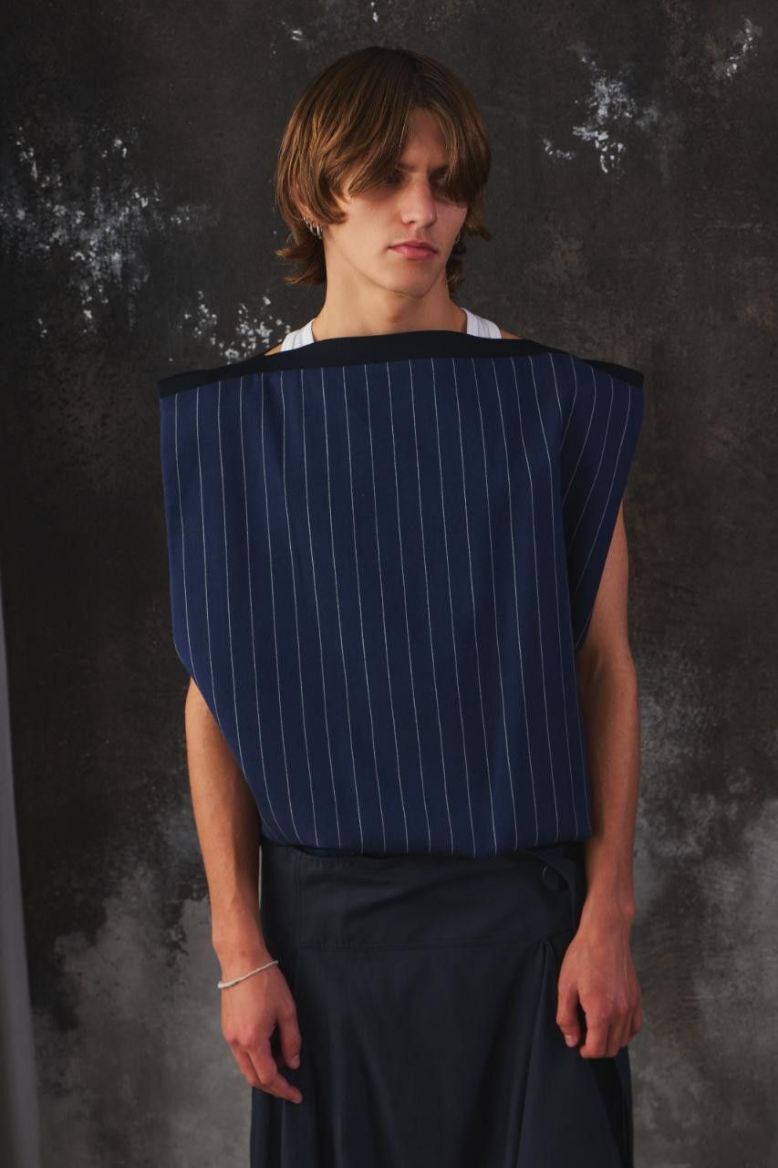 Juun.J Juun.J Pinstripe Sleeveless Tailored Top Size US S / EU 44-46 / 1 - 2 Thumbnail