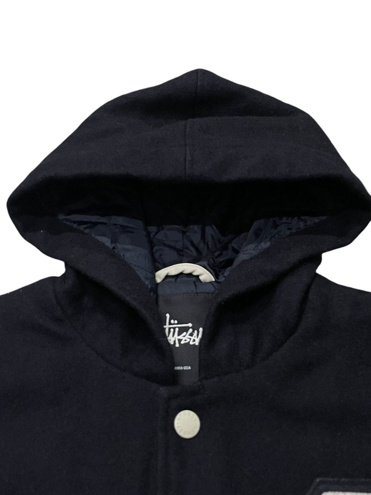 Stussy × Vintage Stussy International Tour Wool Varsity Hooded Jacket Size US S / EU 44-46 / 1 - 9 Thumbnail