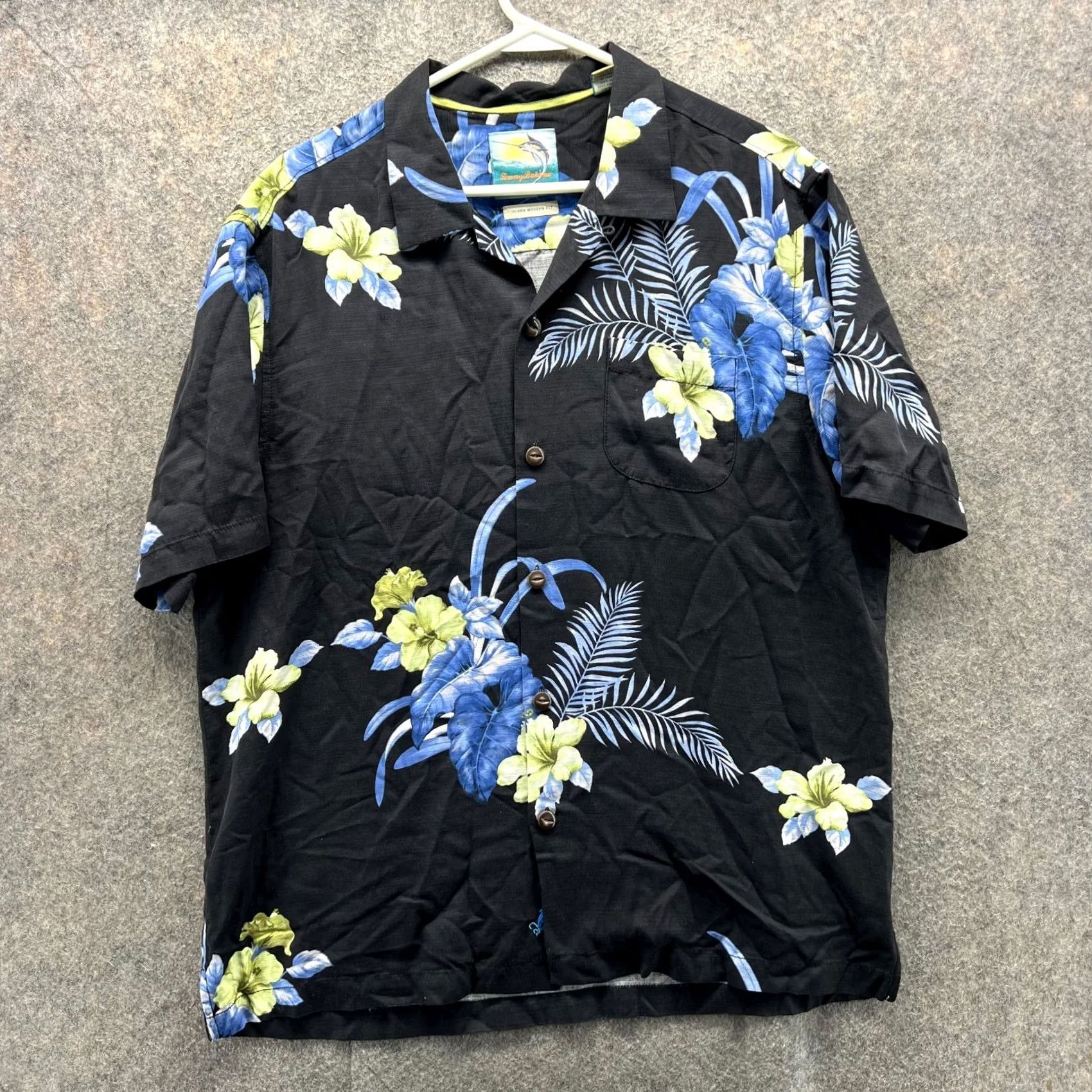 Tommy Bahama VINTAGE Tommy Bahama Shirt Mens Large Black Button Down Silk Island Hawaiian Camp Floral Size US L / EU 52-54 / 3 - 2 Thumbnail