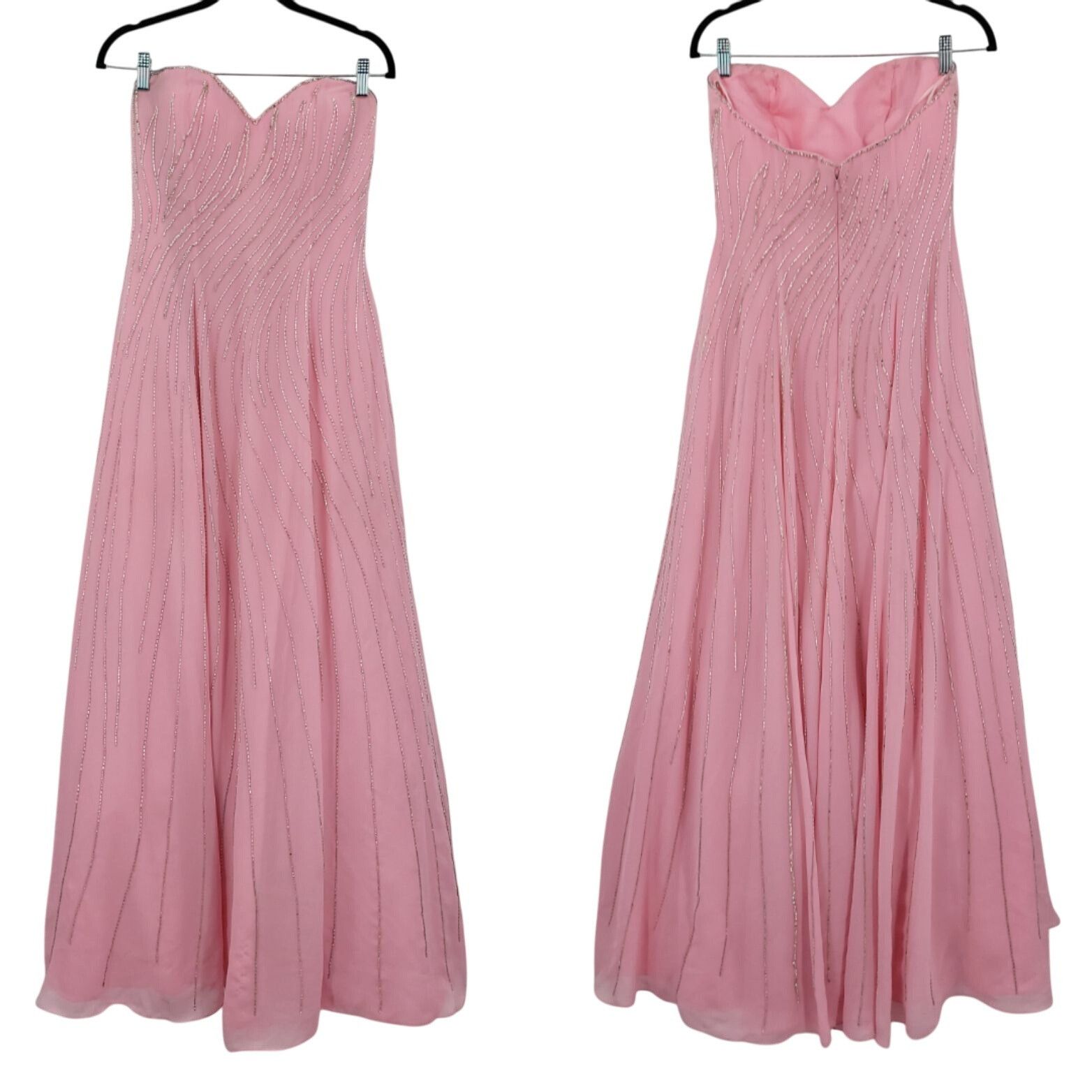 Other Pink Sweetheart Strapless A-line Gown Rhinestone Embellishme Size M / US 6-8 / IT 42-44 - 1 Thumbnail