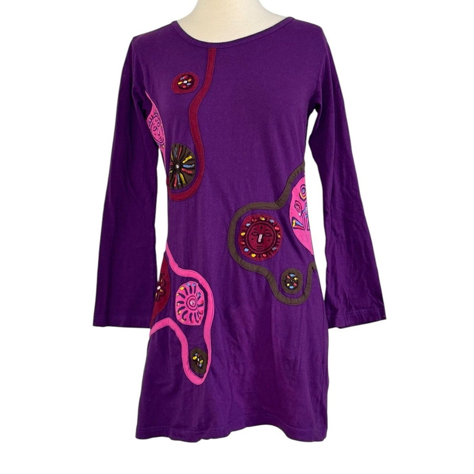 Kathmandu KATHMANDU IMPORTS Nepal 100% Cotton Embroidered Mini Dress Size S / US 4 / IT 40 - 3 Thumbnail