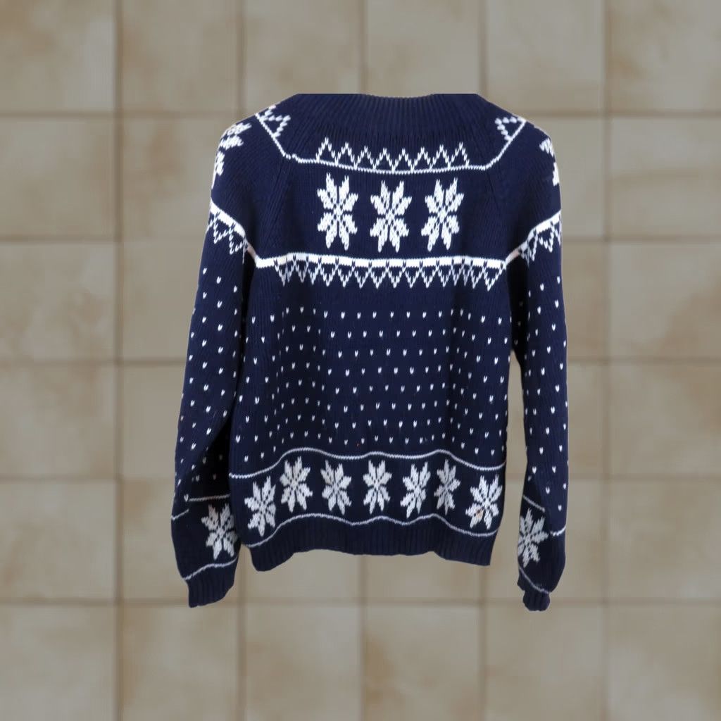 Vintage VINTAGE Snowflake Christmas Sweater Women Medium M Knit Design Retro Hobo JC Penney Size M / US 6-8 / IT 42-44 - 1 Thumbnail