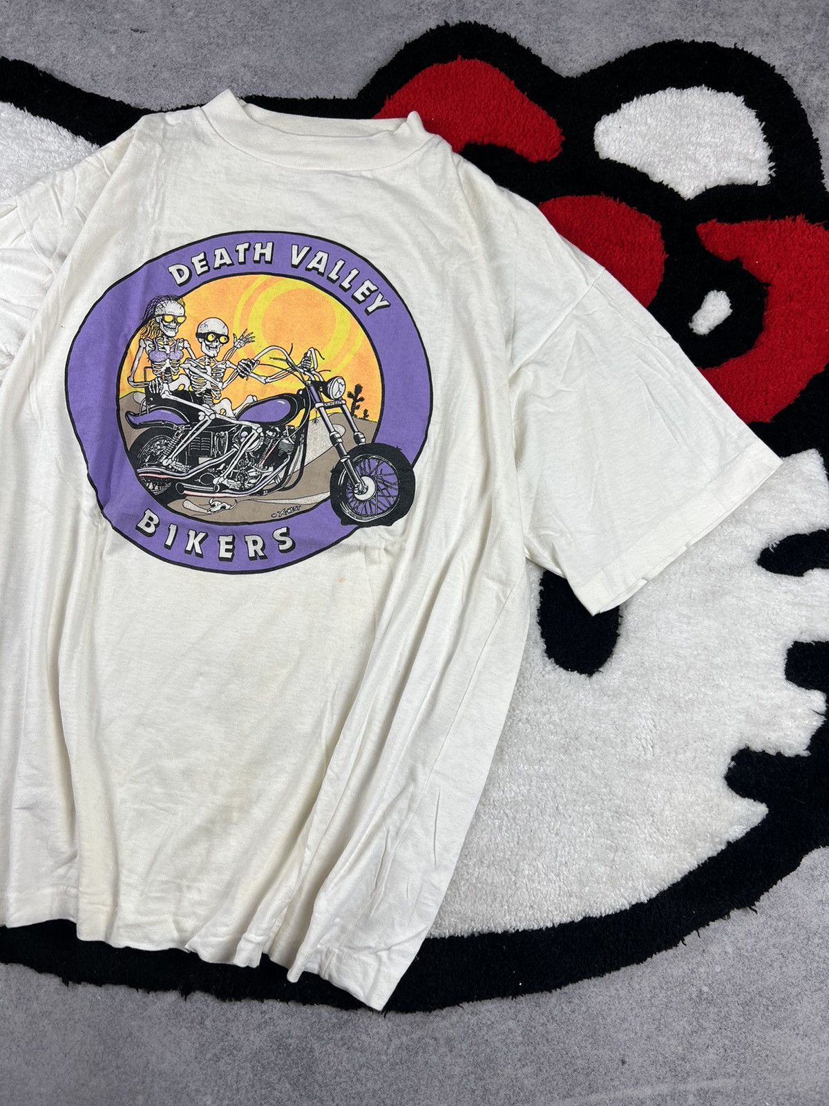 Vintage Vintage Death Valley Bikers Motorcycle 90s Faded Y2K Tee Size US XL / EU 56 / 4 - 3 Thumbnail