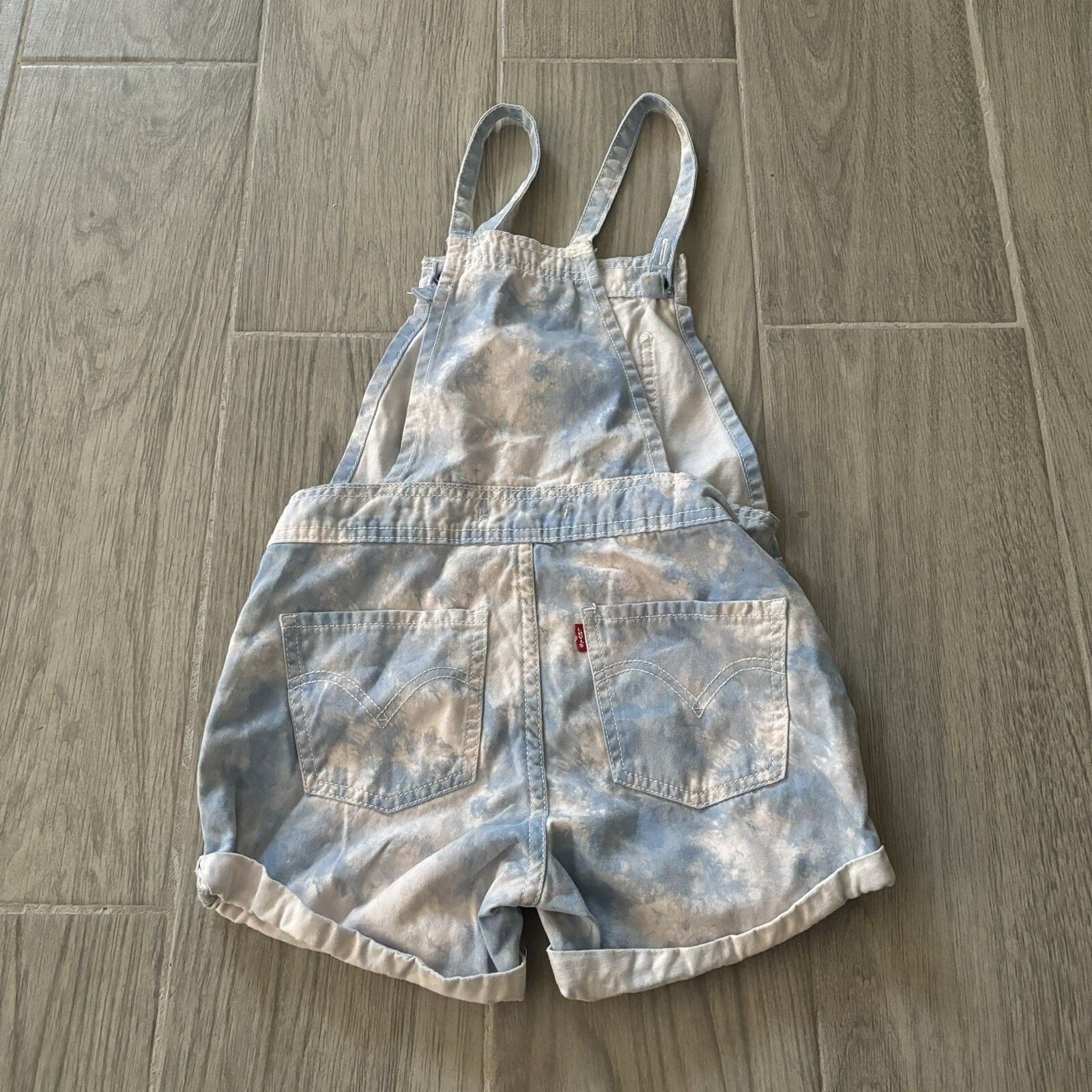 Levi's Levi’s Girls 7/8 Regular Shortalls Cloud Wash Jeans Overall Size 30" / US 8 / IT 44 - 3 Thumbnail