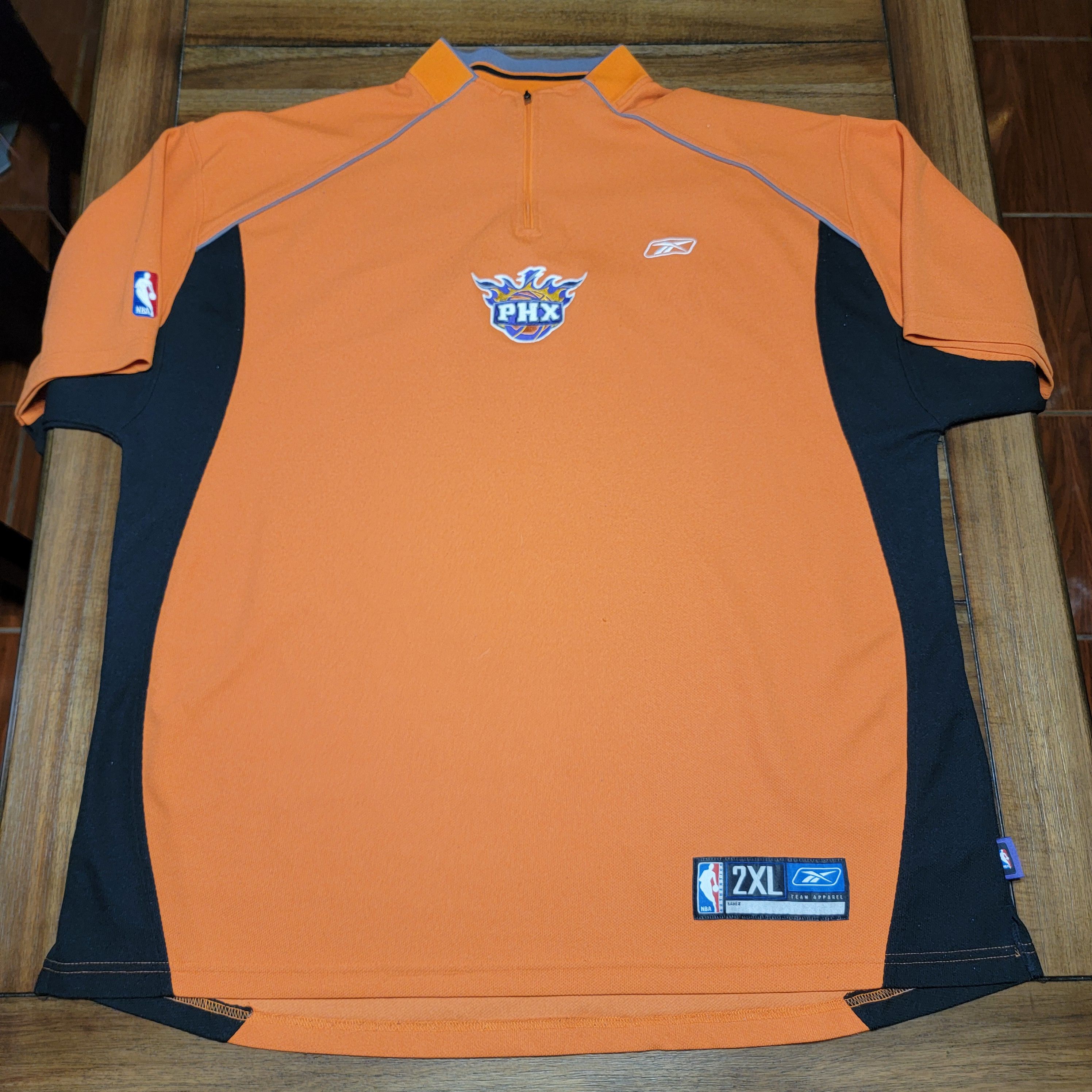 NBA NBA Reebok PHX Orange Henley Jersey - Size 2XL Size US XXL / EU 58 / 5 - 1 Thumbnail