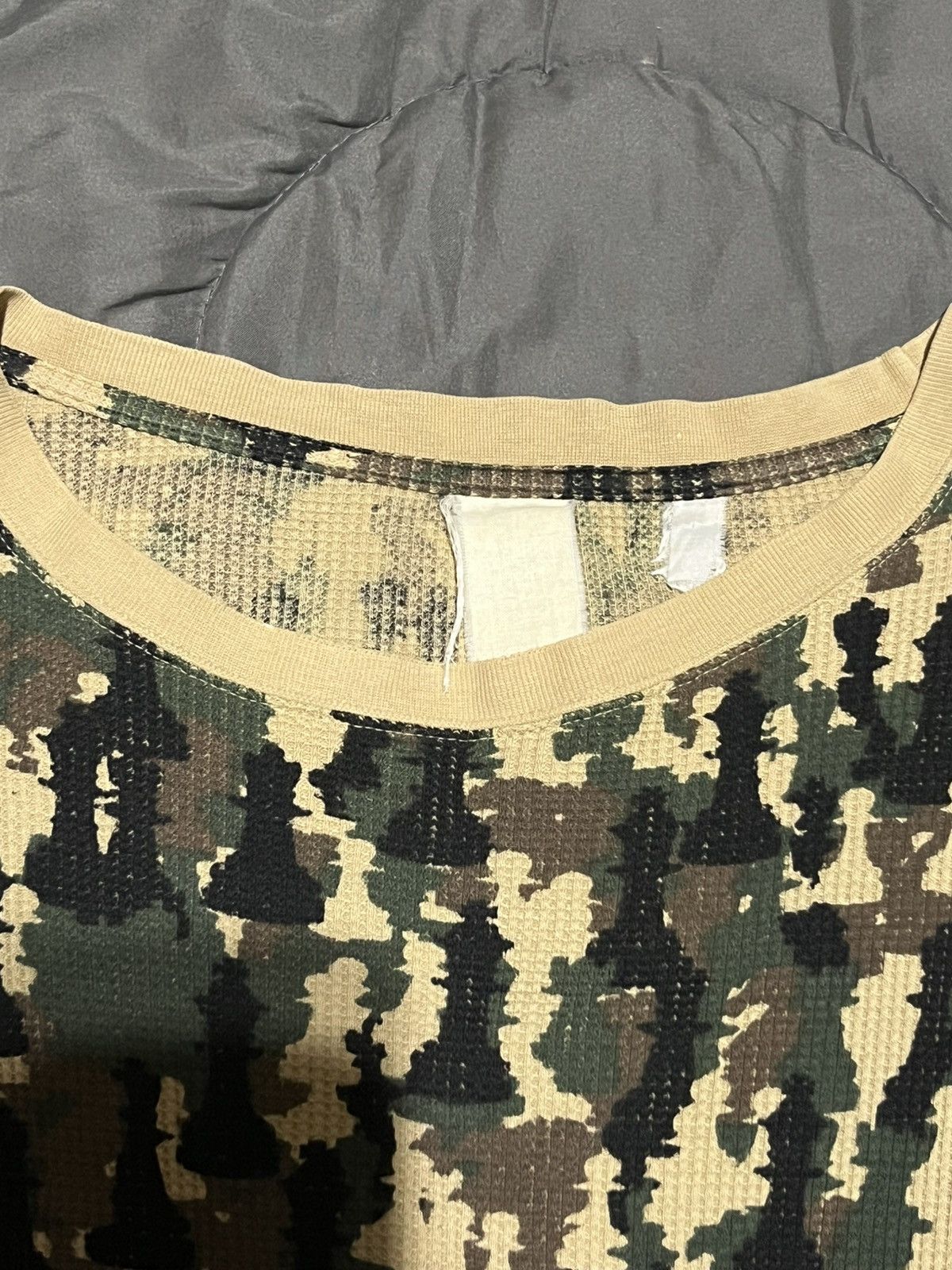 PHENOMENON Vintage PHENOMENON Chess Camo Waffle Knit LongSleeve Size US L / EU 52-54 / 3 - 4 Thumbnail