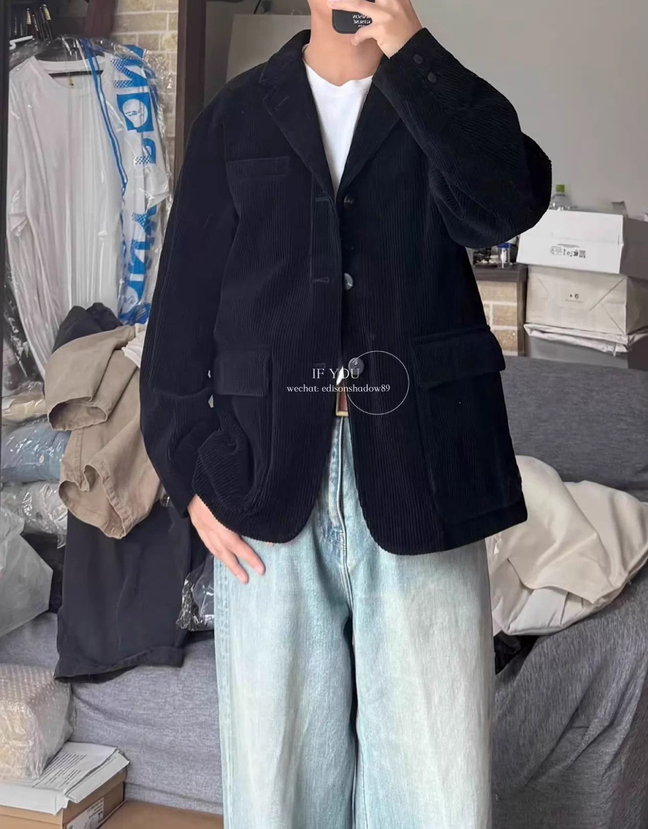 Visvim VISVIM BOWEN BLAZER 25AW Black Corduroy Blazer New Size US M / EU 48-50 / 2 - 2 Thumbnail