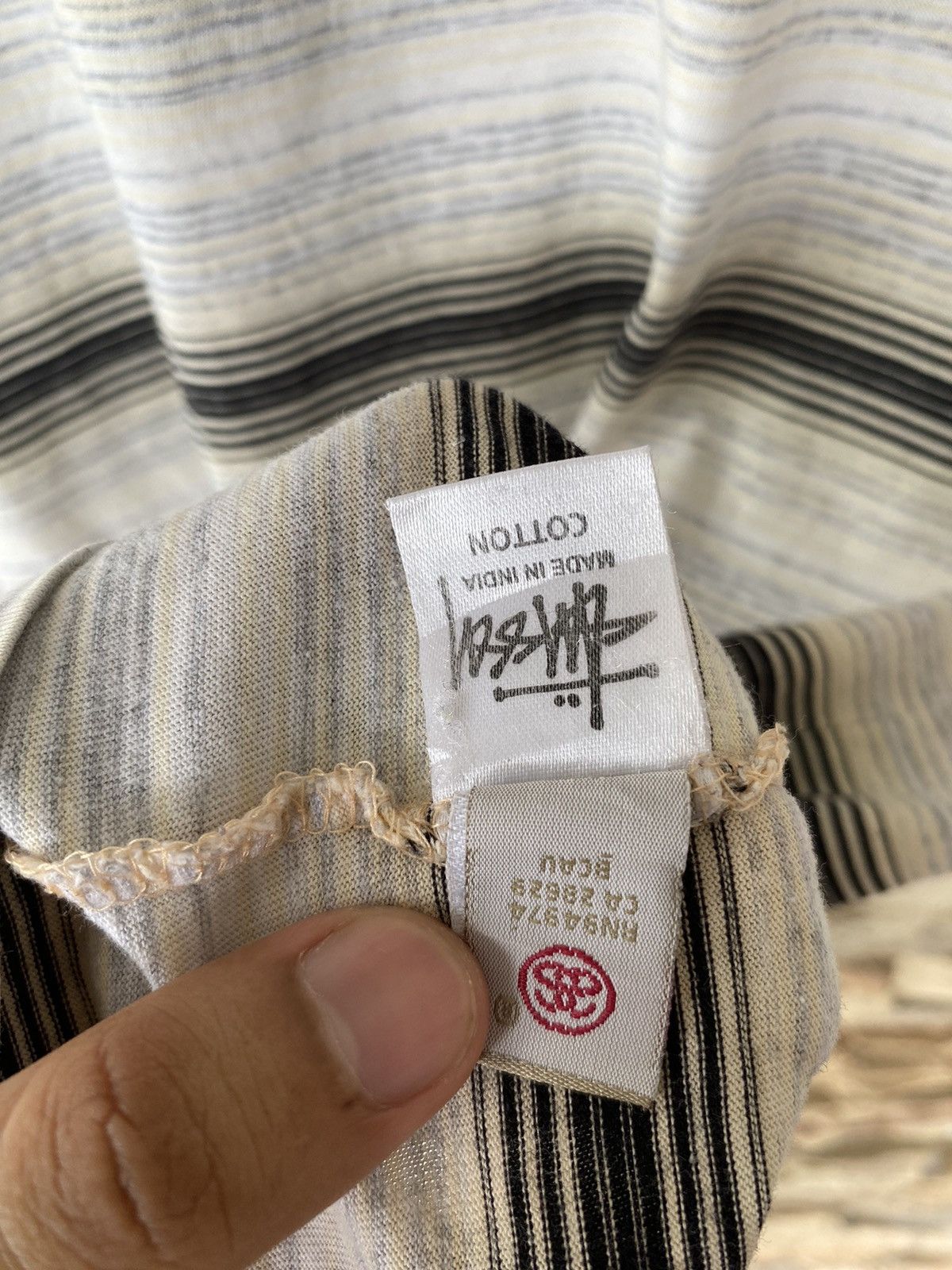 Stussy Vintage Stussy Stripe Tshirt Size US L / EU 52-54 / 3 - 12 Thumbnail