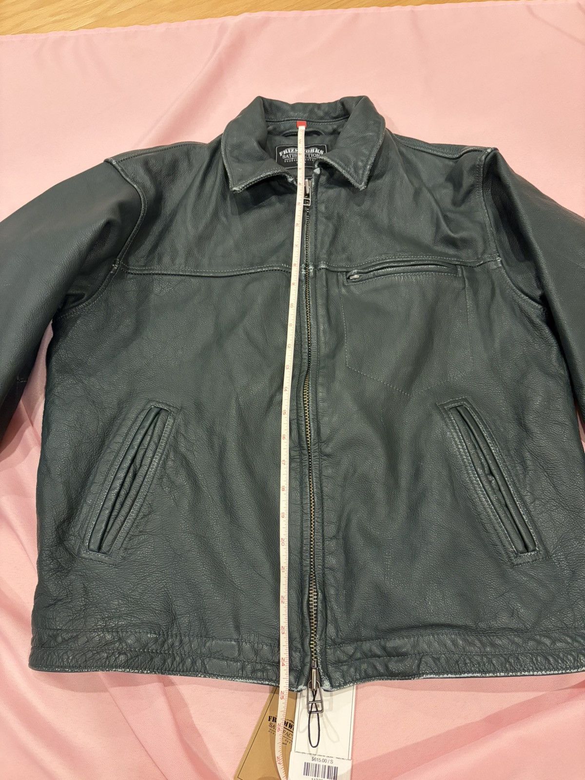 FrizmWORKS Frizmworks Destroyed Leather Jacket Washed Olive Green Size US S / EU 44-46 / 1 - 6 Thumbnail